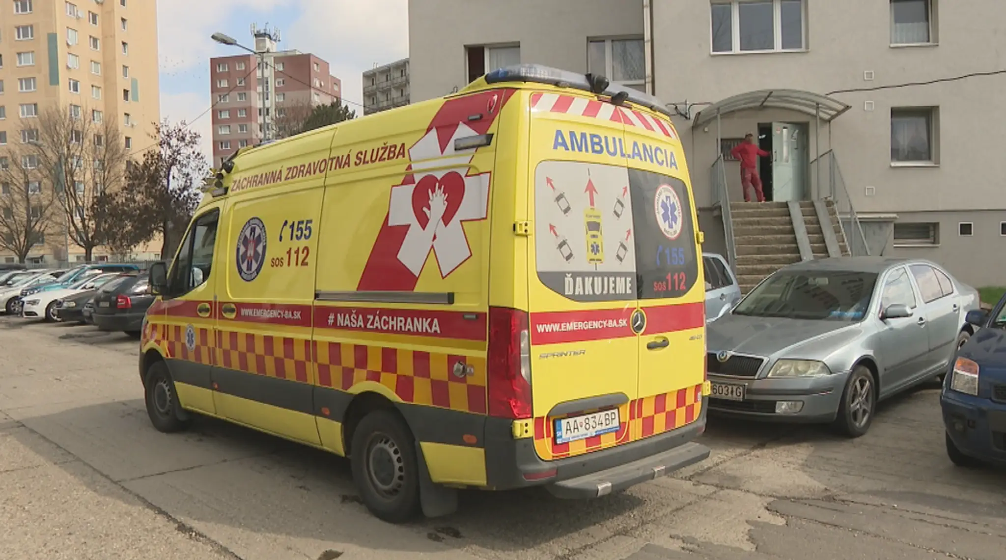 Zásah záchranárov v bratislavskej Petržalke.
