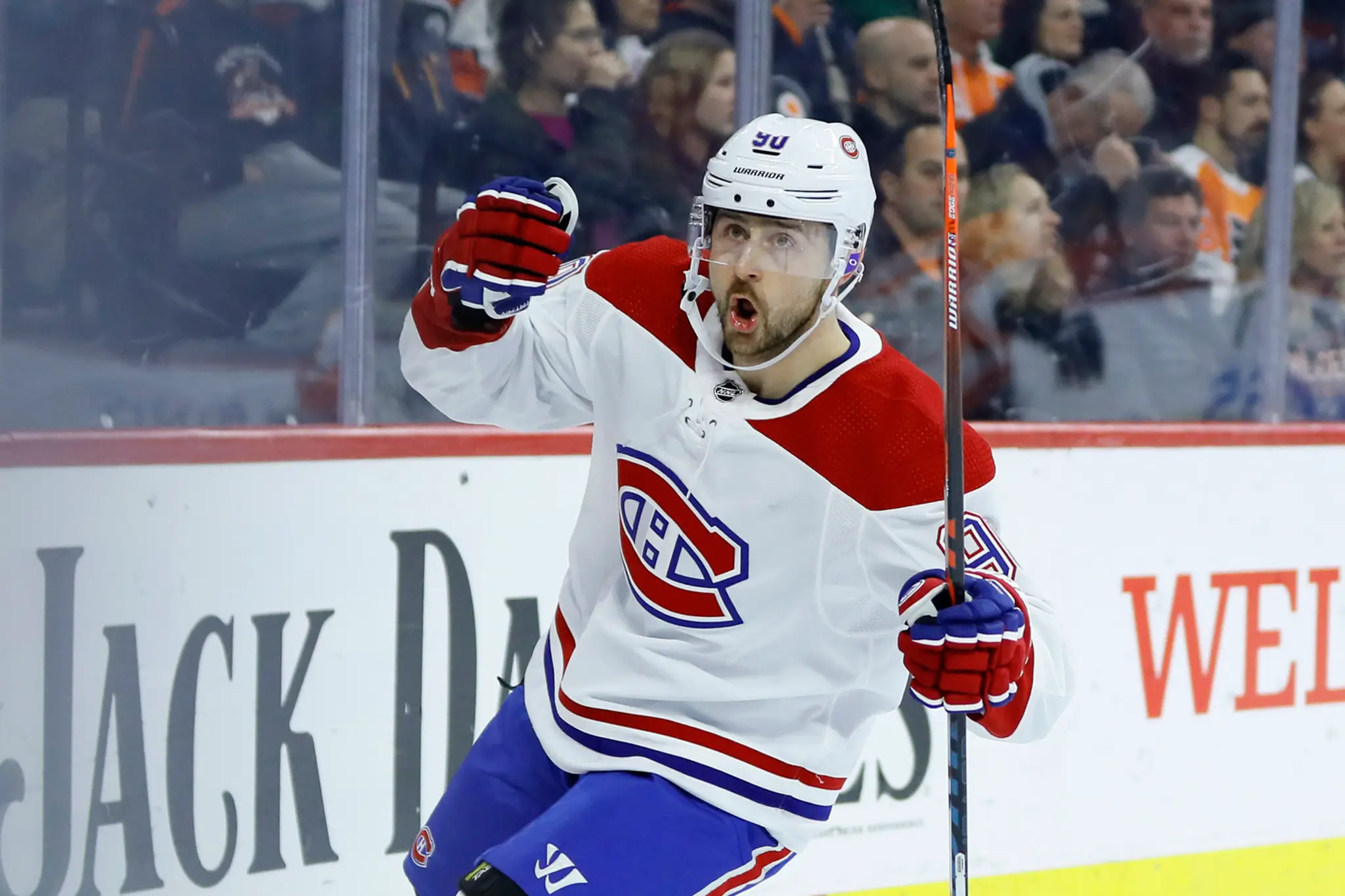 Mika Zibanejad z NY Rangers proti NY Islanders.