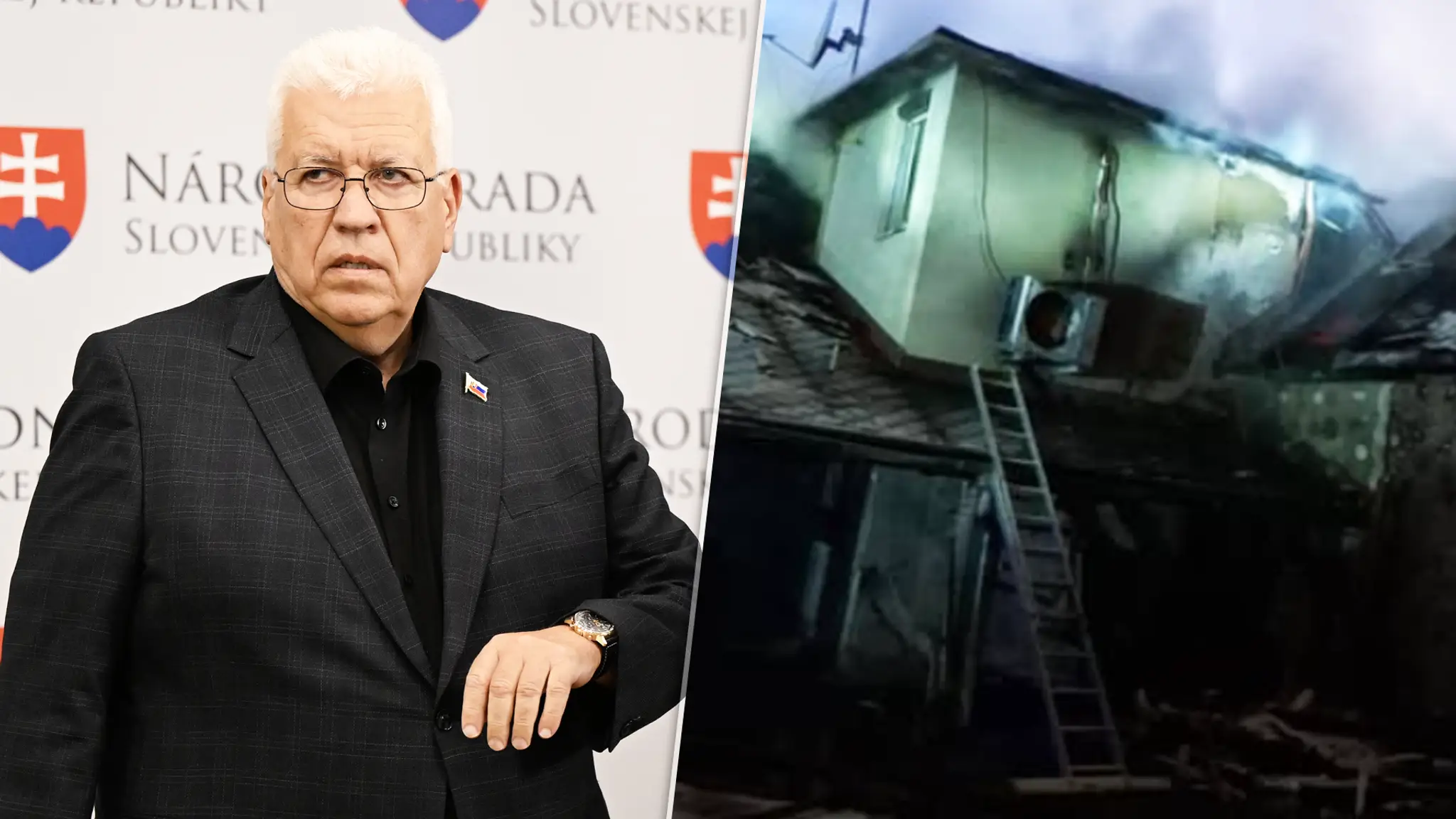 Poslancovi NR SR Pavlovi Ľuptákovi zhorel dom