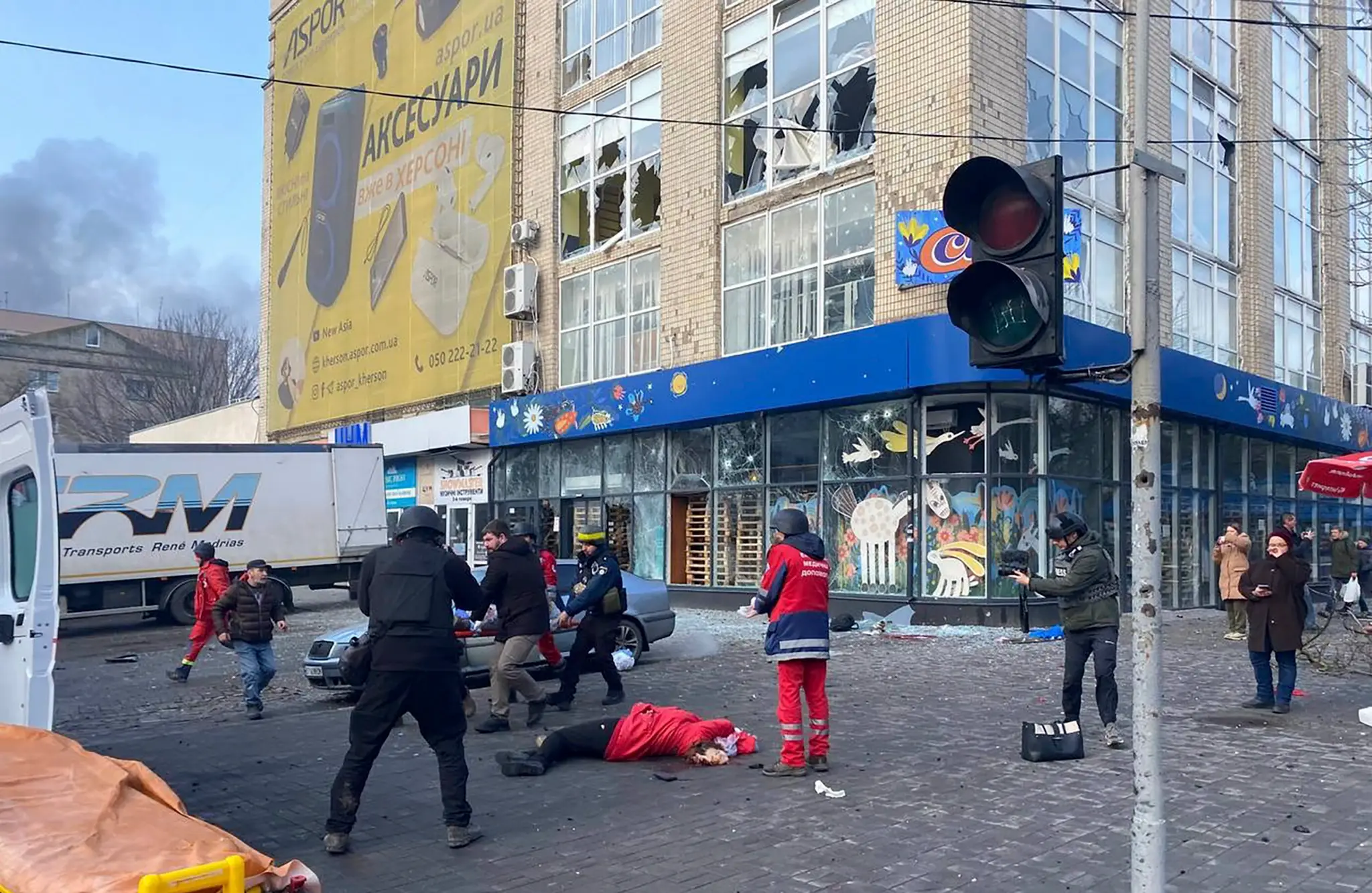 Mŕtve telá v Chersone.