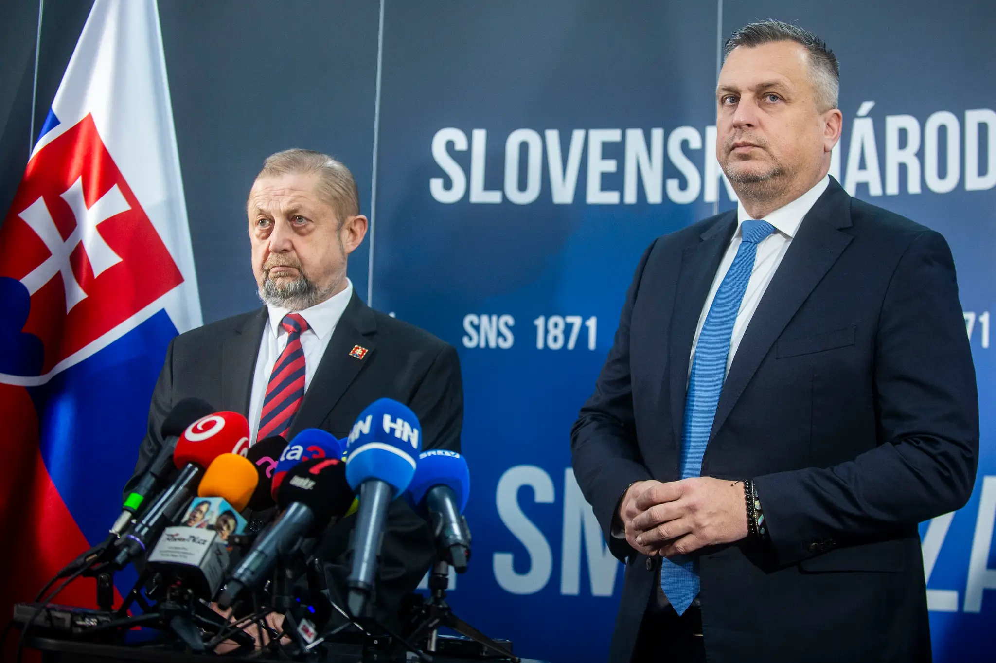 Spoločná tlačová konferencia Andreja Danka a Štefana Harabina