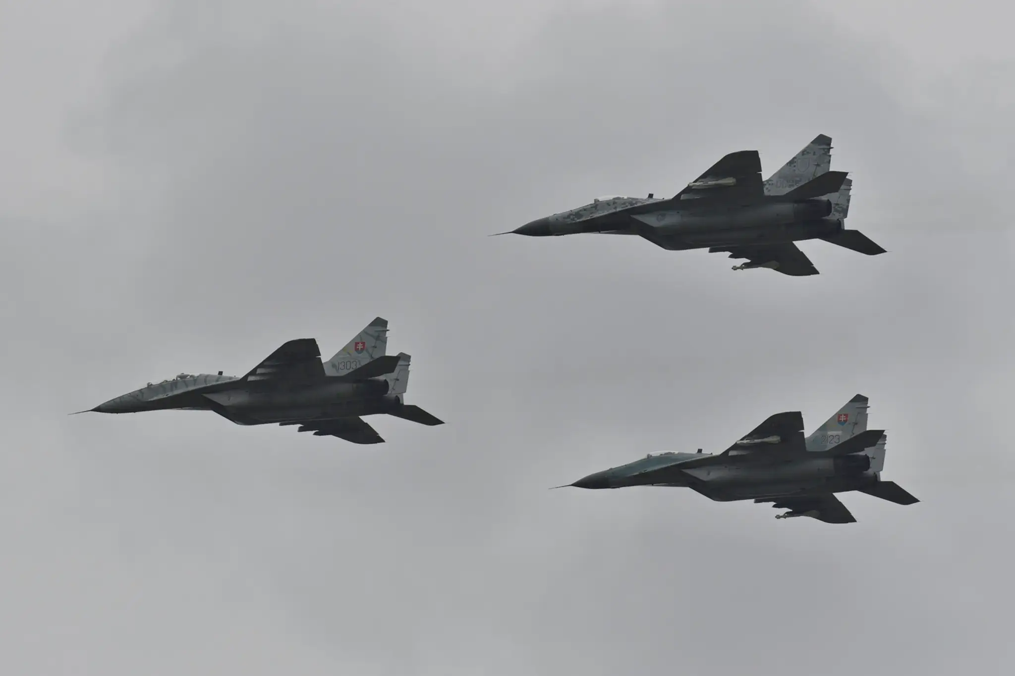 Stíhacie lietadlá MiG-29.