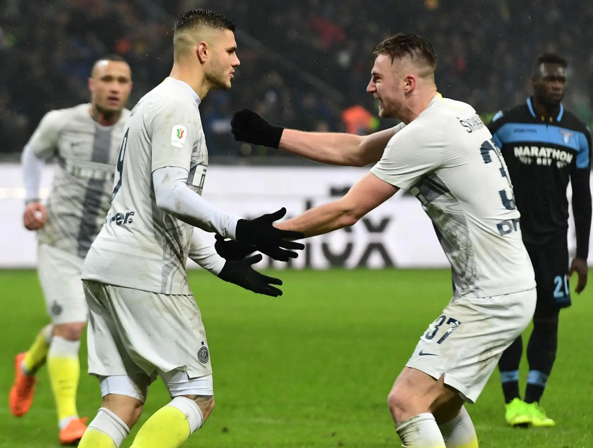 Sprava Milan Škriniar a Mauro Icardi.