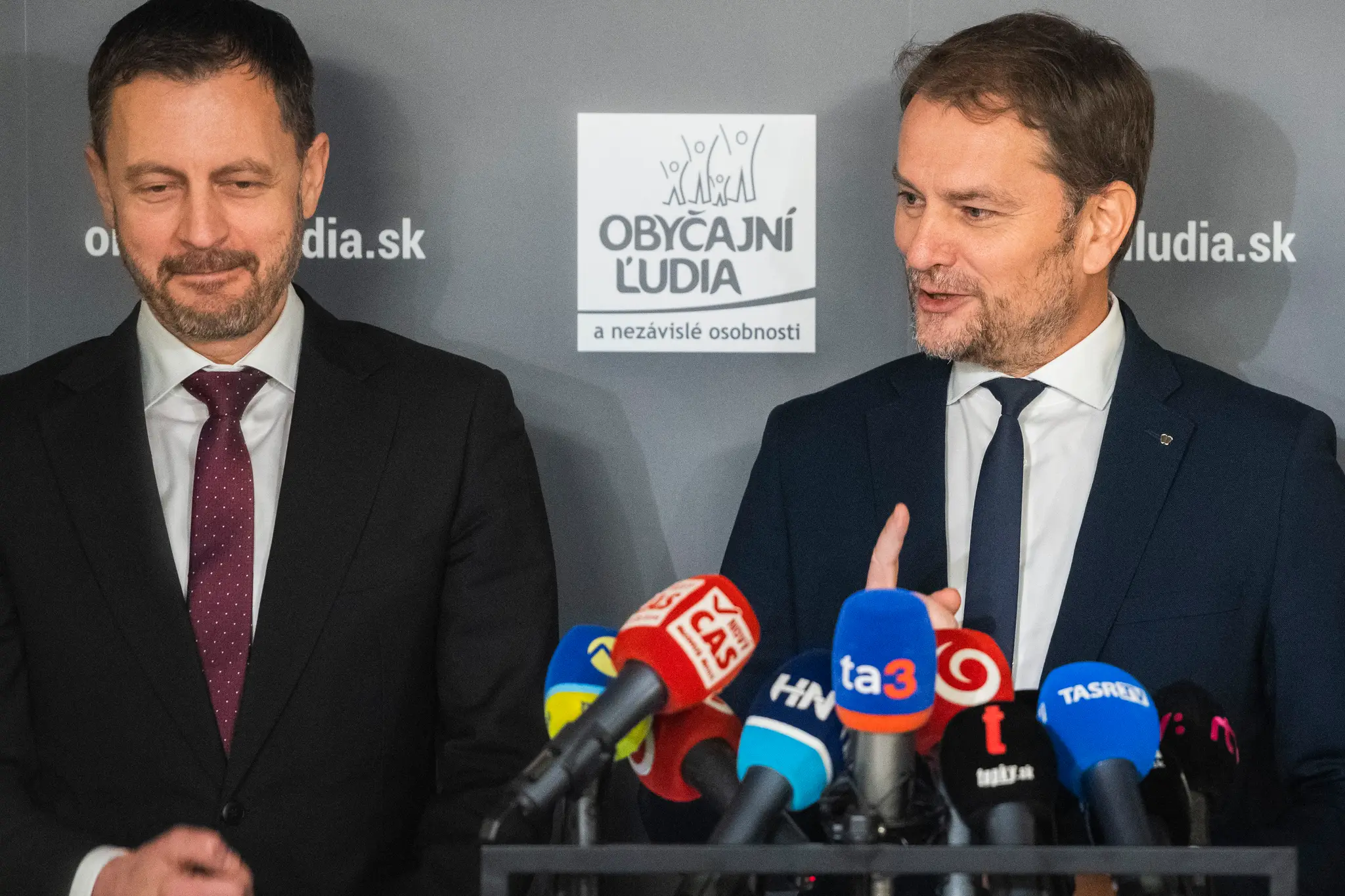 Eduard Heger a Igor Matovič.