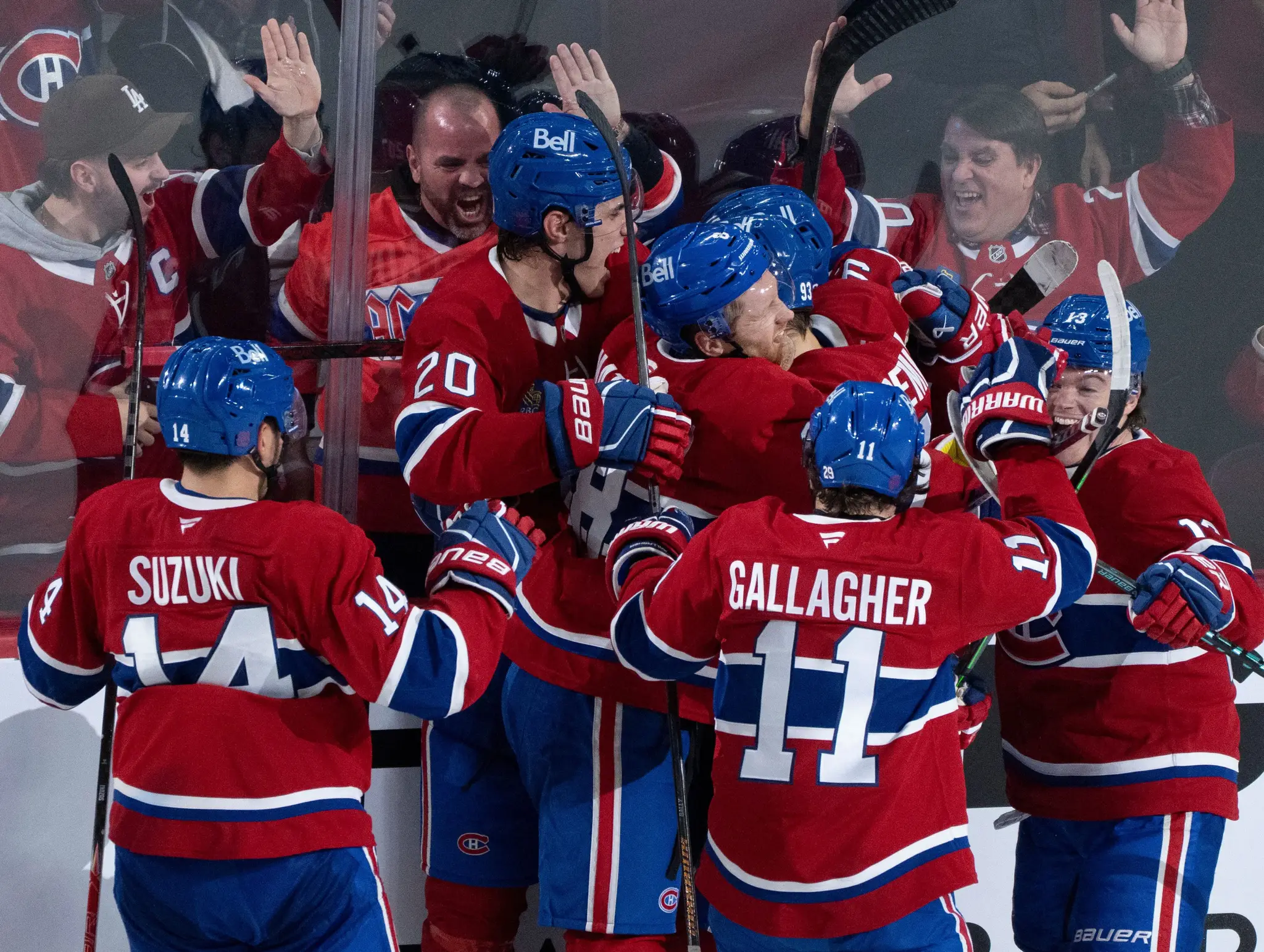Gólová radosť hokejistov Montrealu Canadiens.