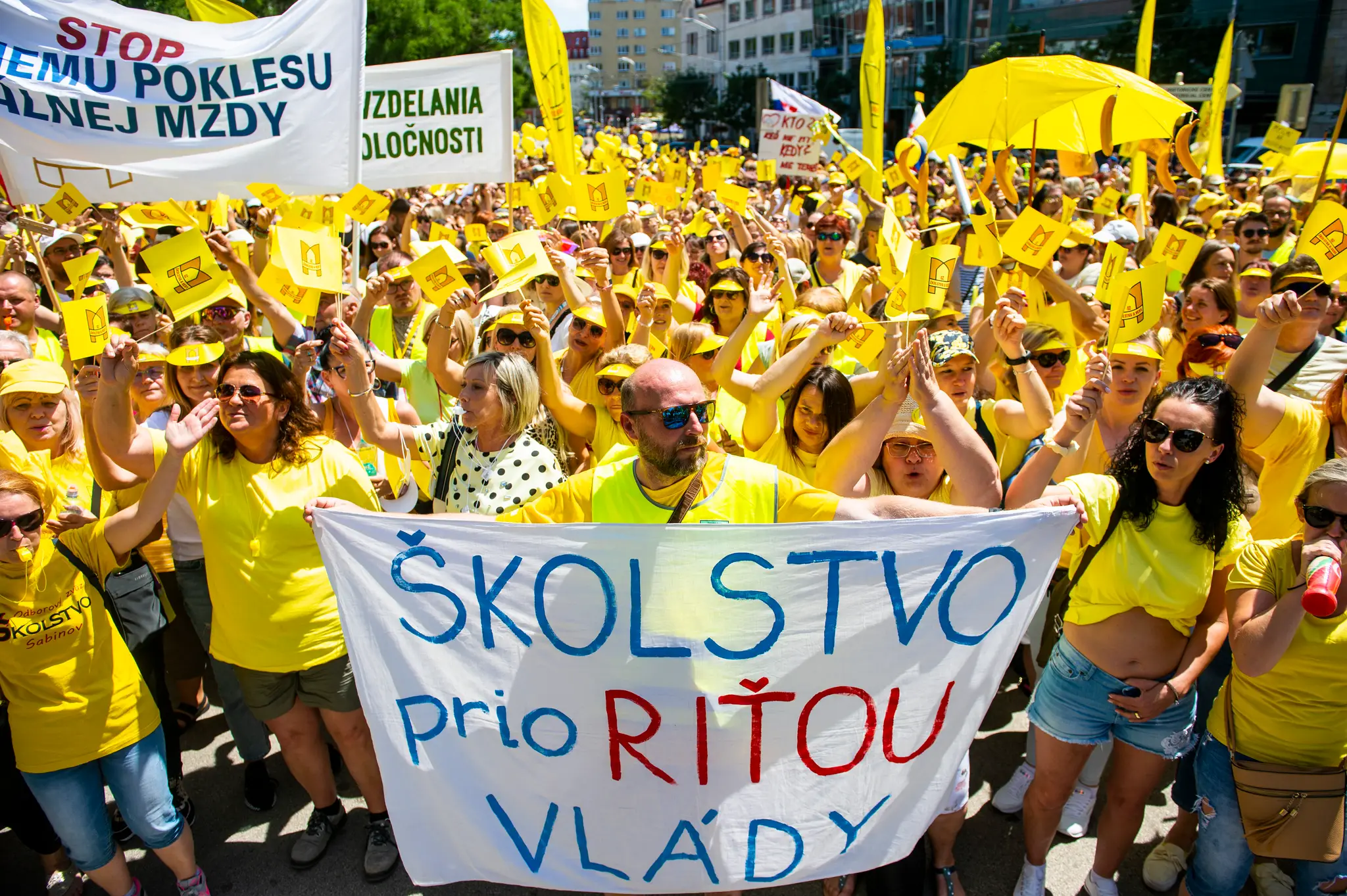 Protest učiteľov.