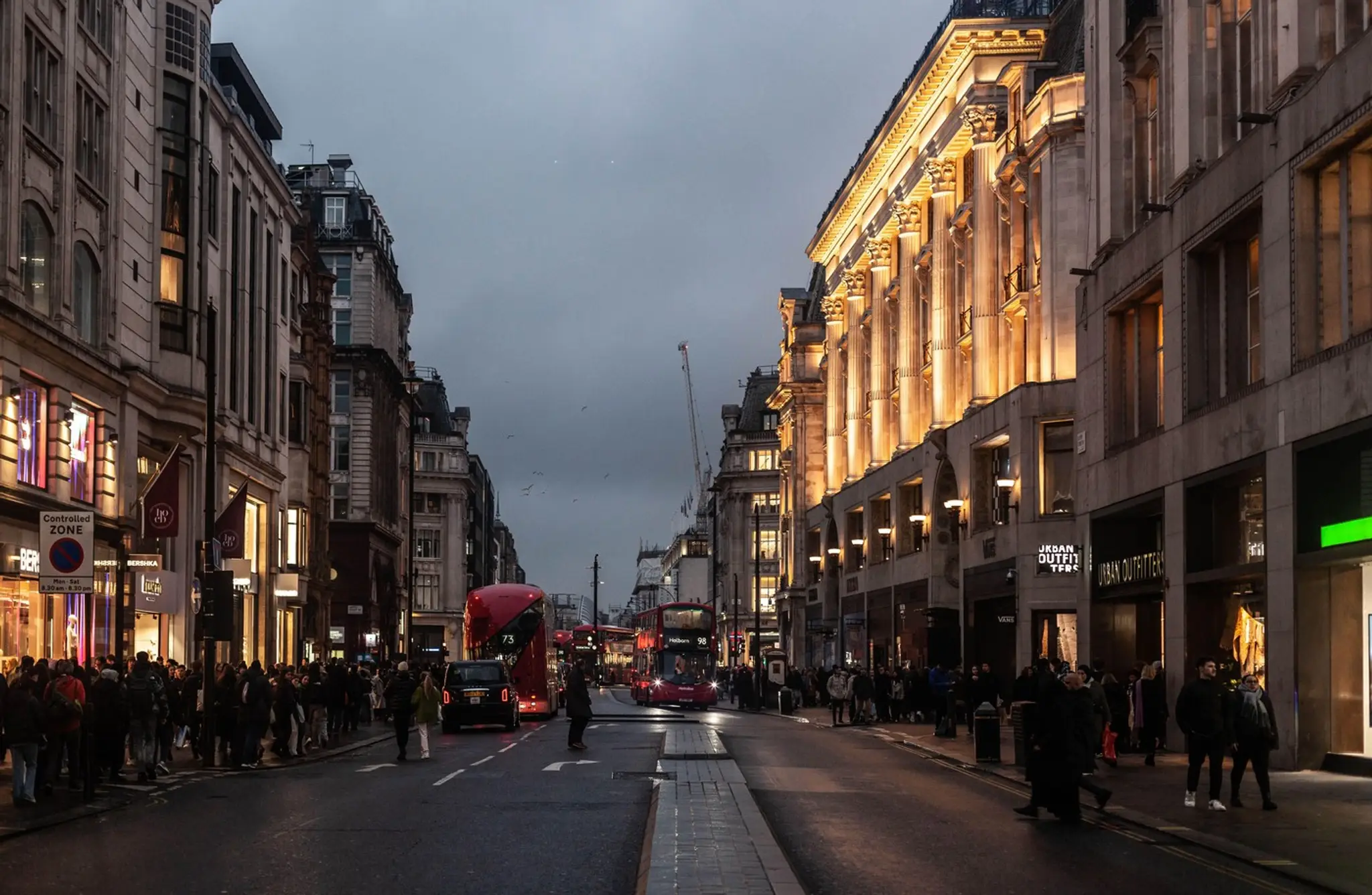 Oxford street v Londýne.