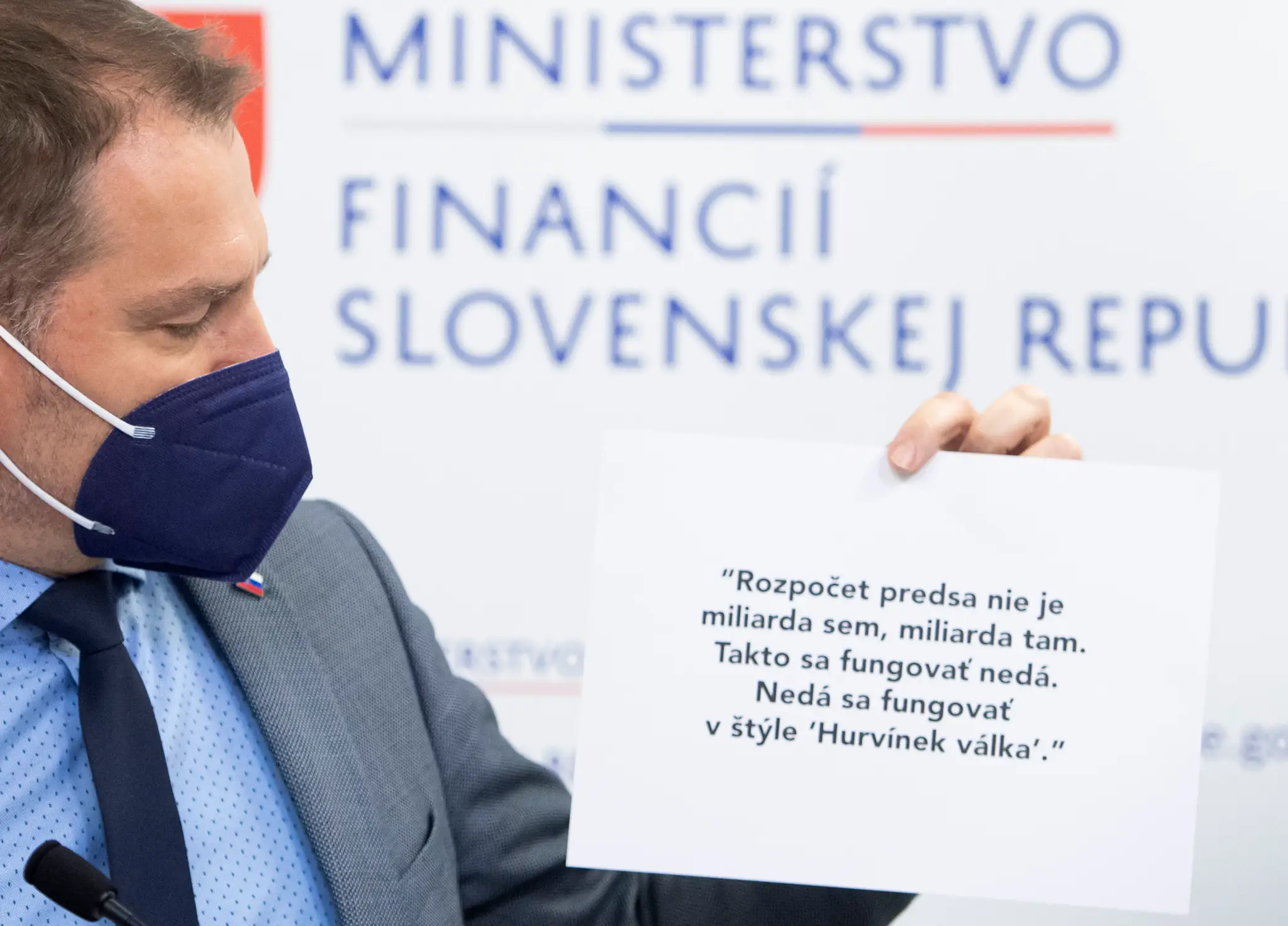 Na snímke podpredseda vlády SR a minister financií SR Igor Matovič (OĽaNO) počas tlačovej konferencie 19. mája 2021 v Bratislave.