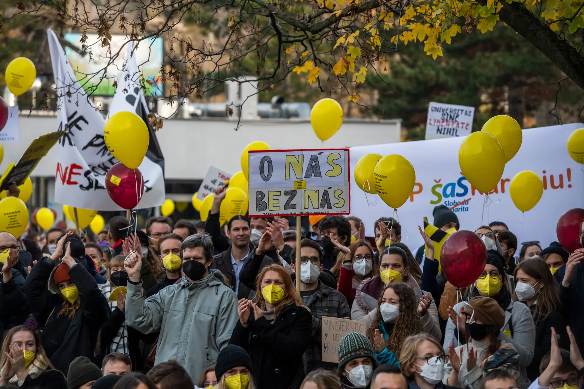 Zodpovedný protest za slobodné univerzity v Bratislave.