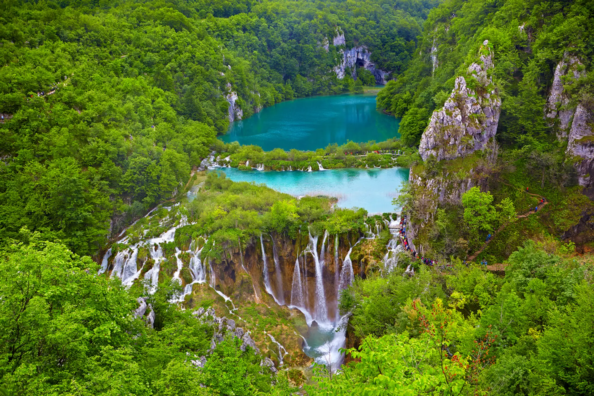 Plitvické jazerá, Chorvátsko.