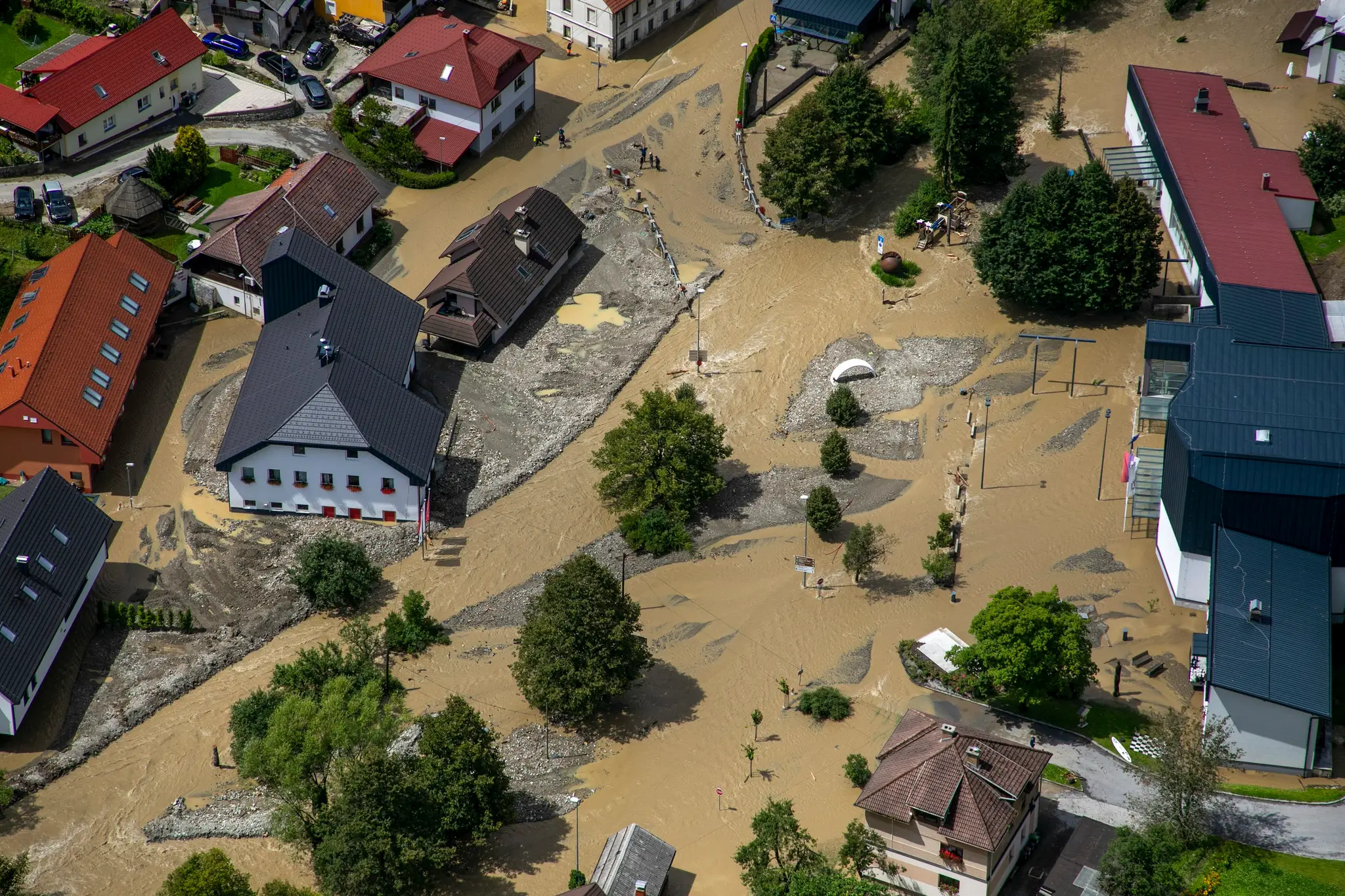Ničivé záplavy v Slovinsku