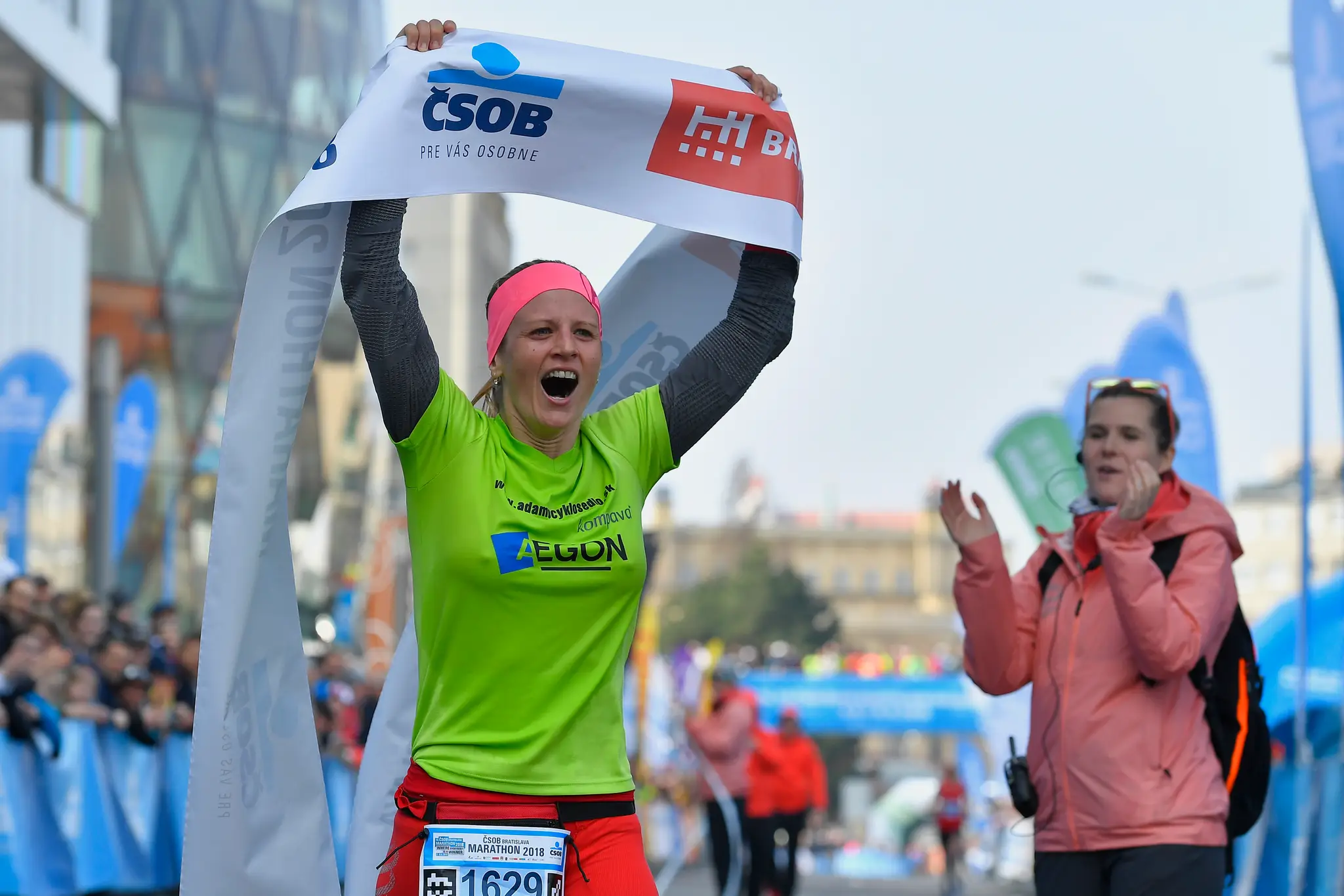 Na snímke víťazka 13. ročníka ČSOB Bratislava Marathon 2018 v kategórii žien Slovenka Kristína Néč Lapinová.