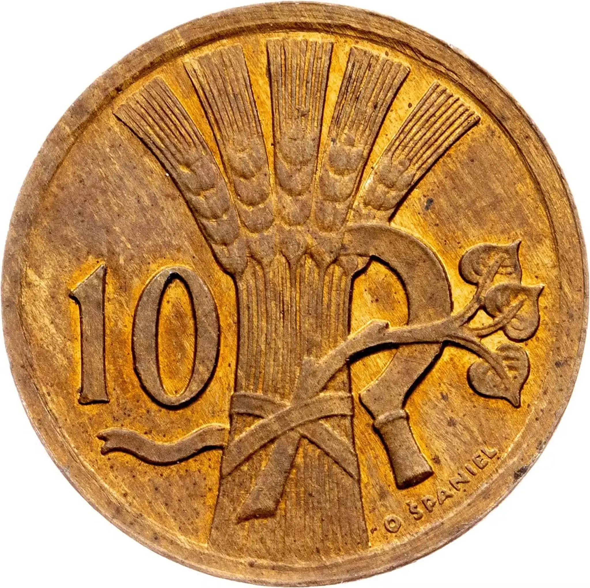 ČSR, 10halier 1921, skúšobná razba, vyvolávacia cena 180 000 Kč