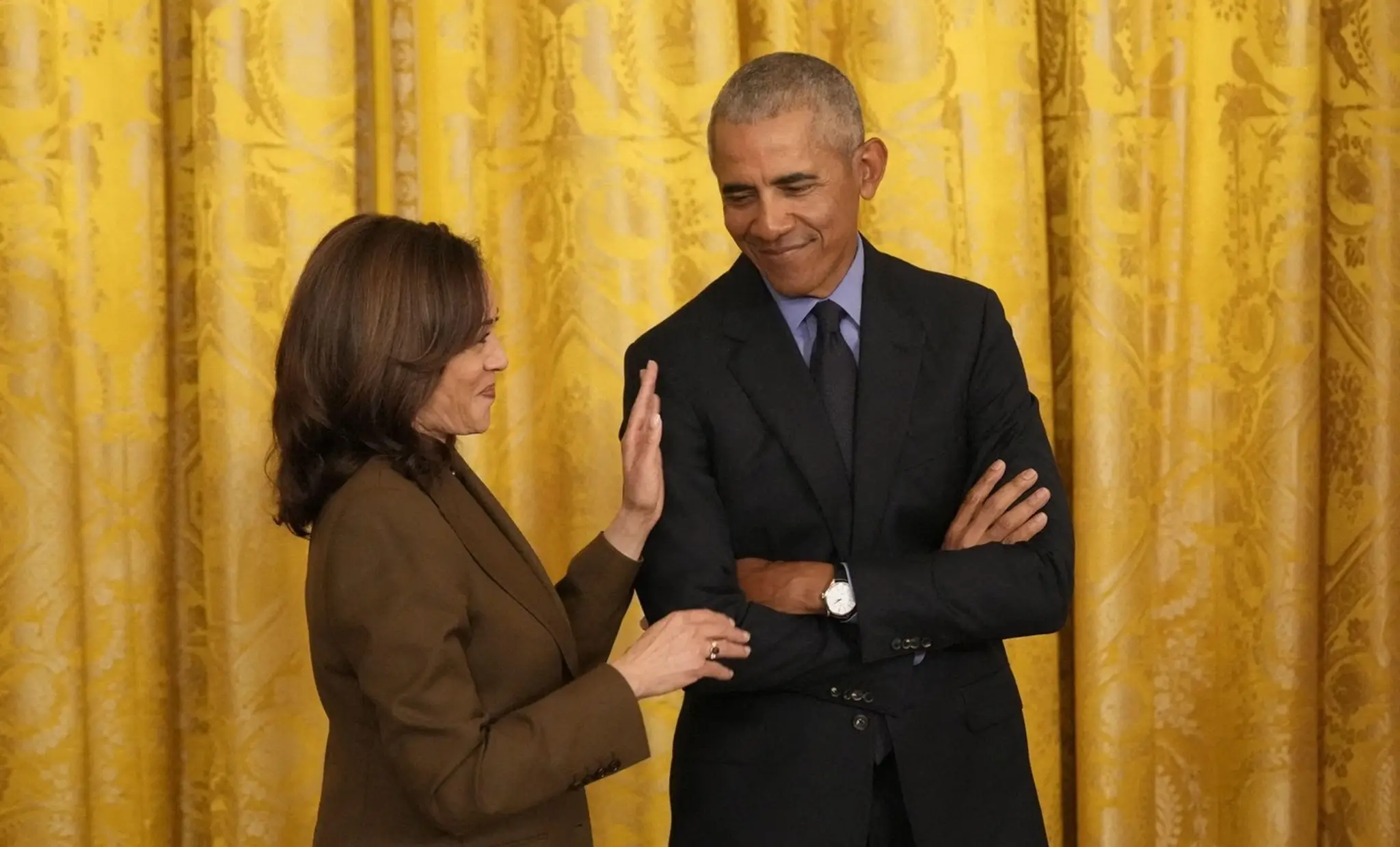 Kamala Harrisová a Barack Obama.