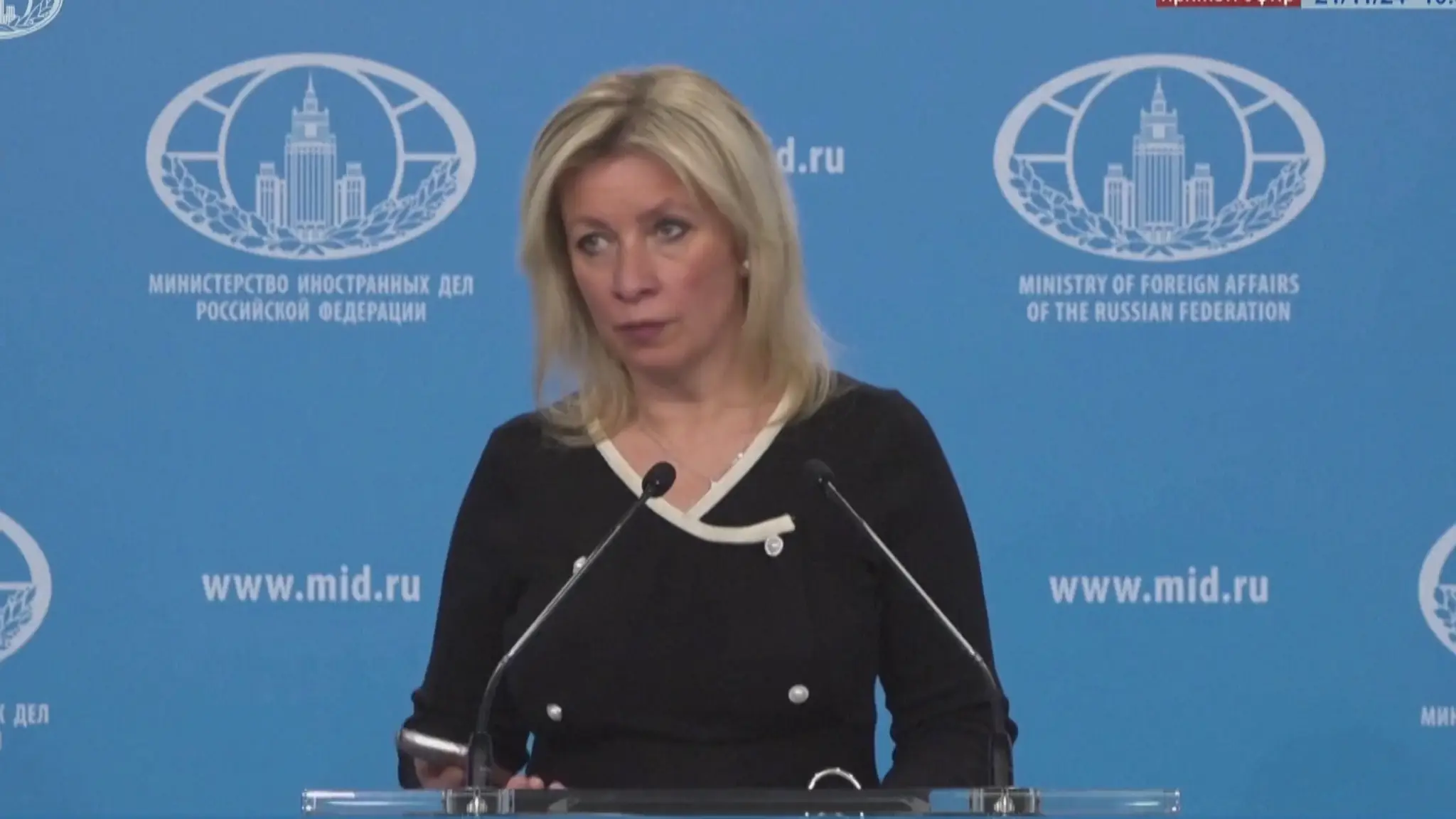 Hovorkyni ruského ministerstva zahraničných vecí telefonicky nakázali, aby nehovorila o balistickej rakete