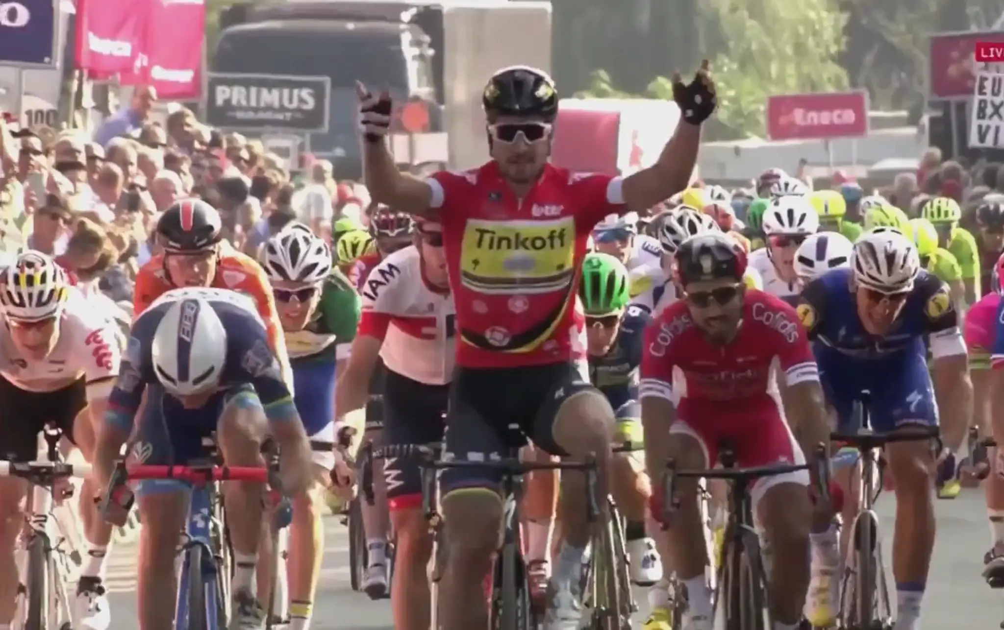 Peter Sagan vyhral tretiu etapu Eneco tour 2016.