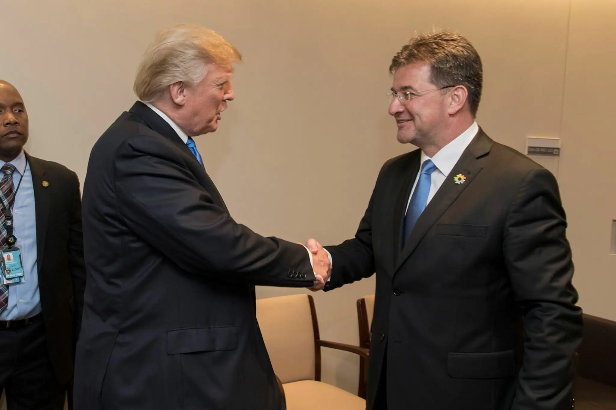 Miroslav Lajčák a prezident USA Donald Trump.
