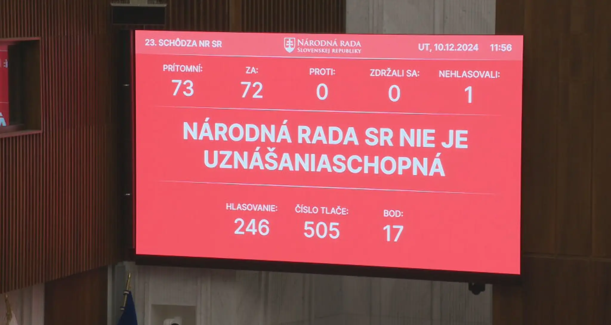 Národná rada SR opäť nebola uznášaniaschopná. Ilustračná snímka. 