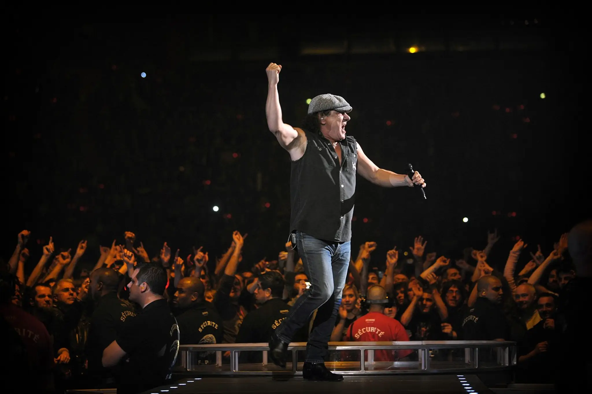 Frontman austrálskej skupiny AC/DC Brian Johnson.