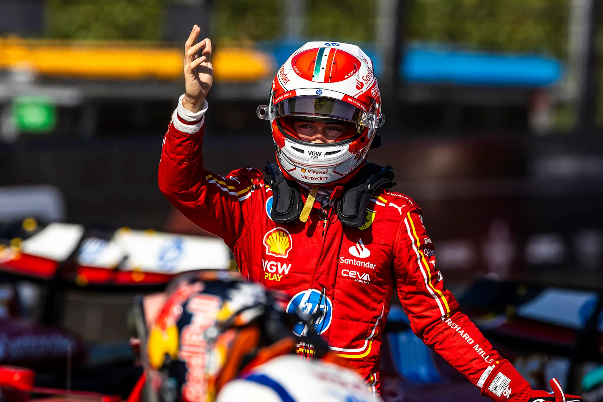 Pilot Ferrari Charles Leclerc.