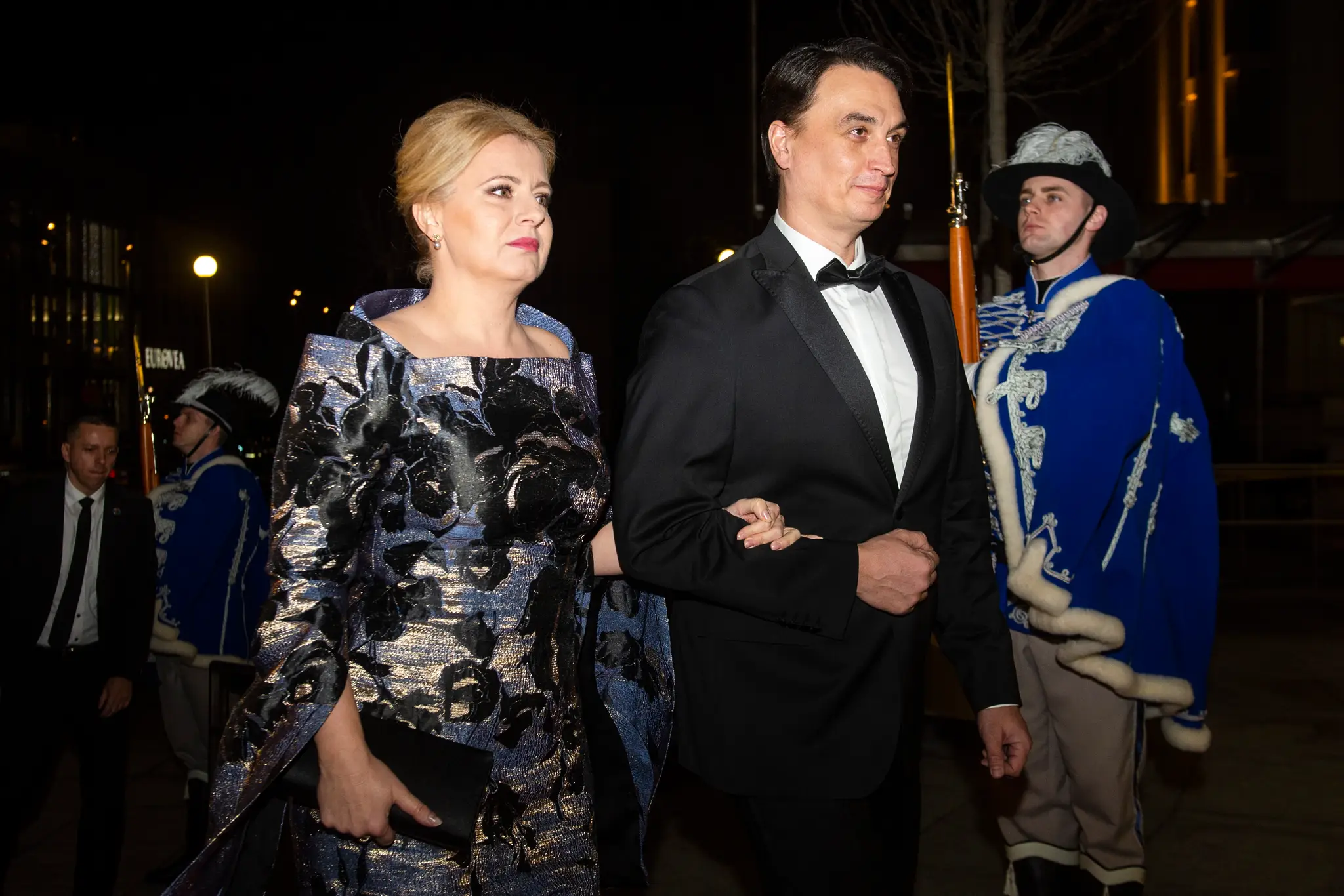 Na snímke zľava prezidentka SR Zuzana Čaputová spolu s priateľom Jurajom Rizmanom