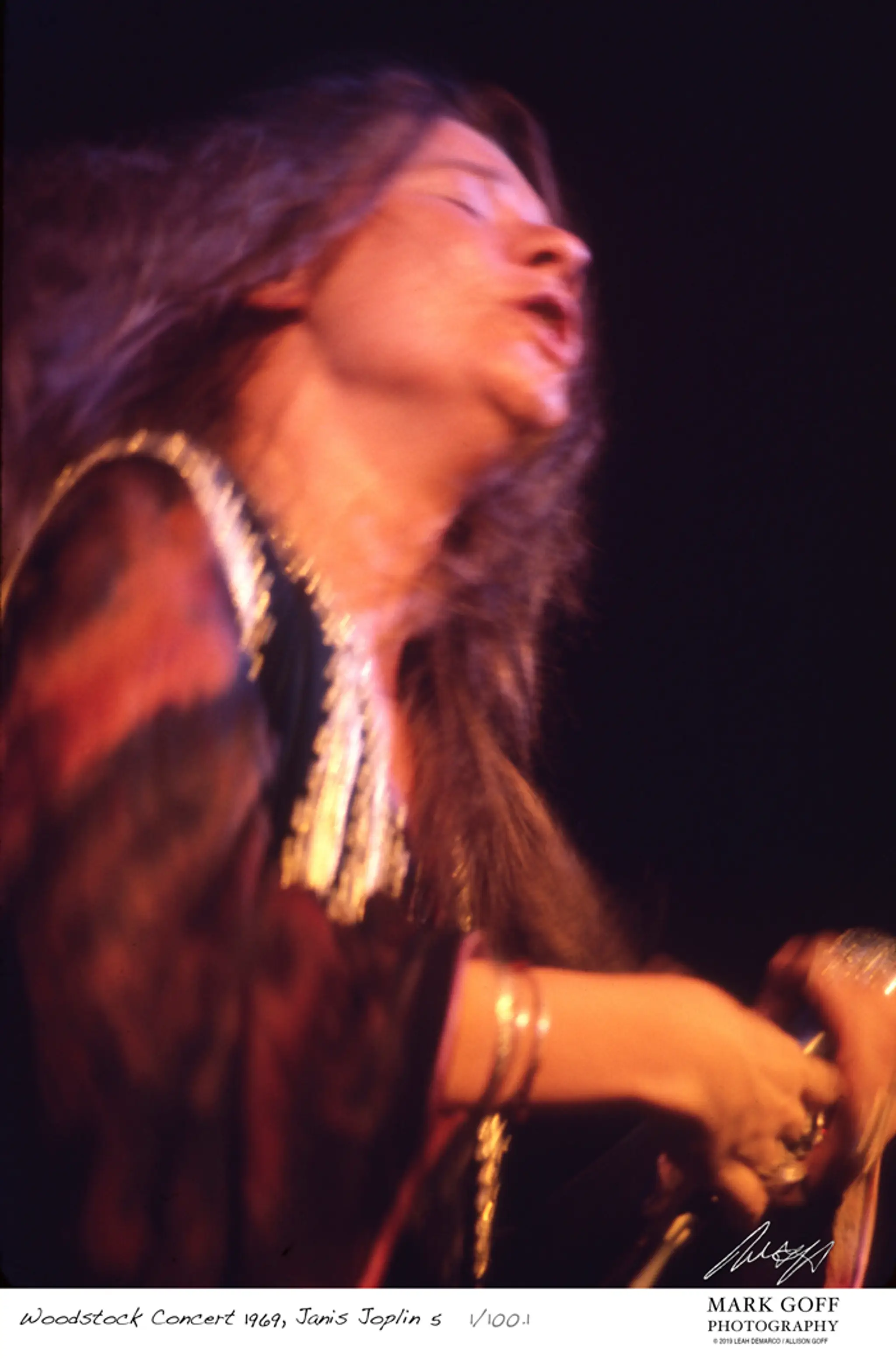 Janis Joplin na Woodstocku v auguste 1969.