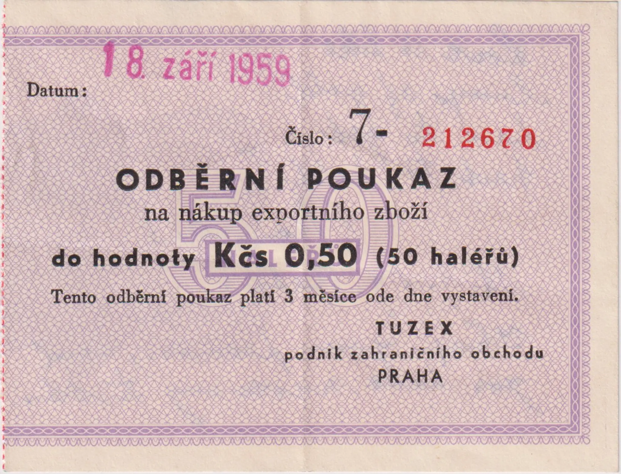 Tuzexová poukážka vydražená za približne 50-tisíc eur
