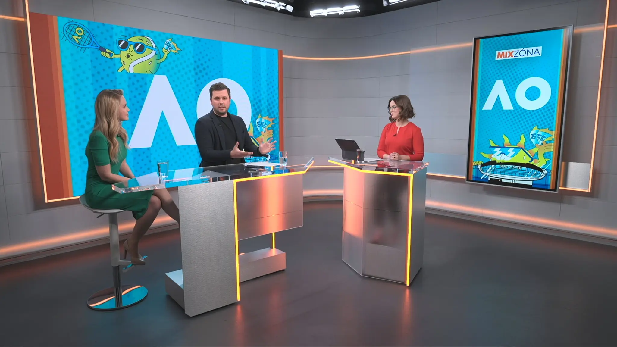 Klaudia Kristiníková a Dominik Kríž v štúdiu TN live.