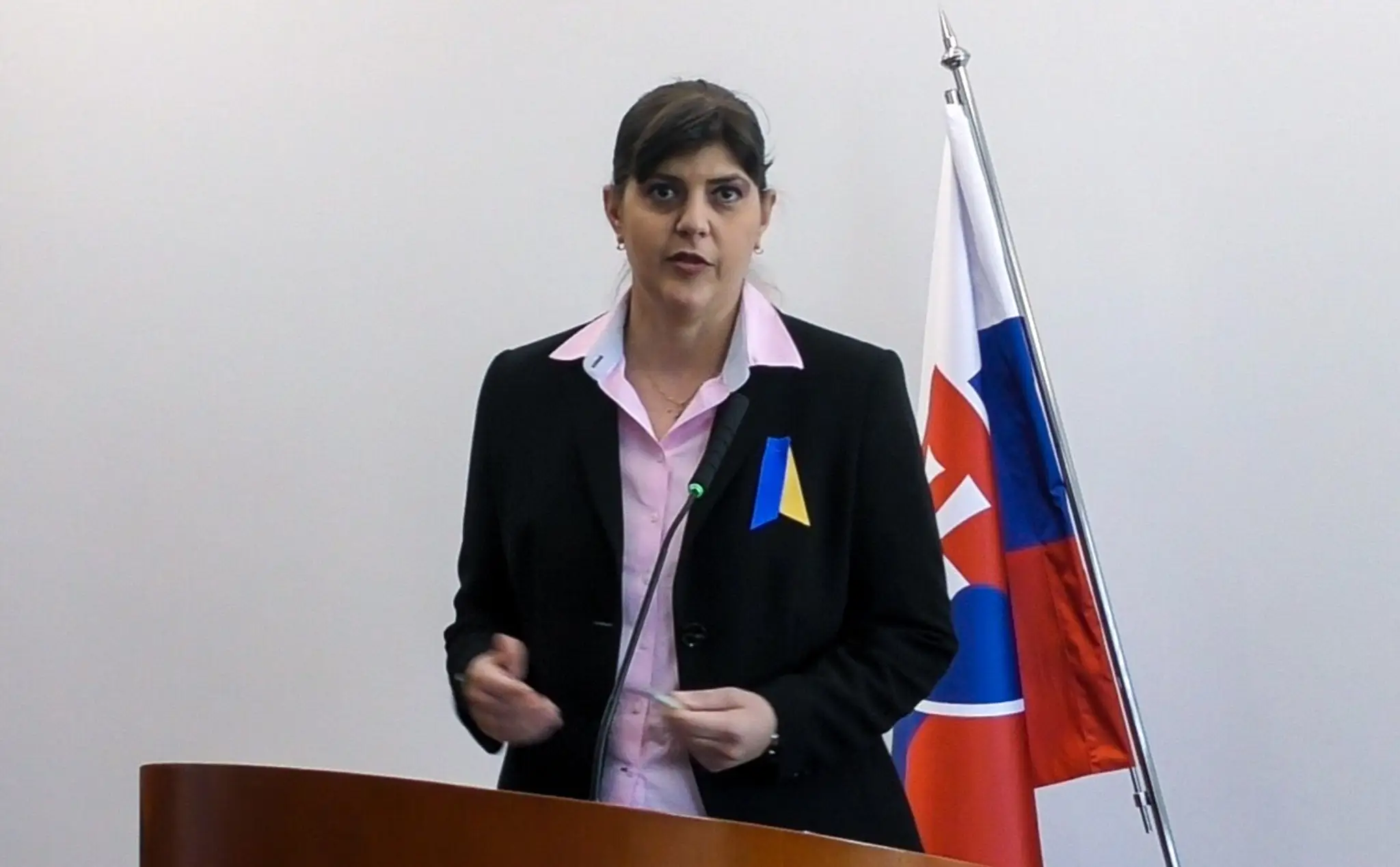 SR MS Kövesi Žilinka Kolíková stretnutie EPPO BAX Laura Codruta Kövesiová Na snímke hlavná európska prokurátorka Laura Codruta Kövesiová.