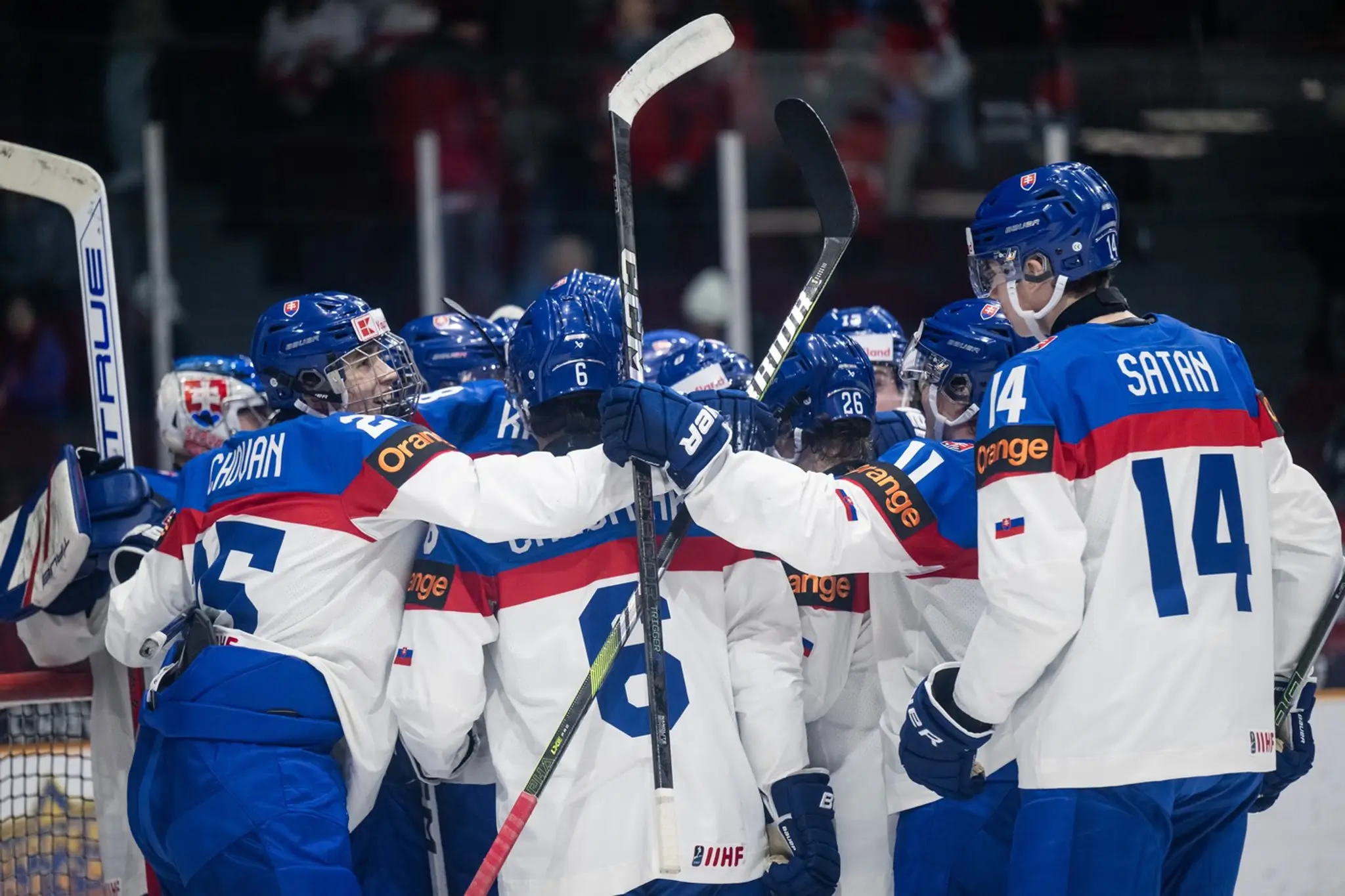 Slovenskí hokejisti do 20 rokov na MS 2025.
