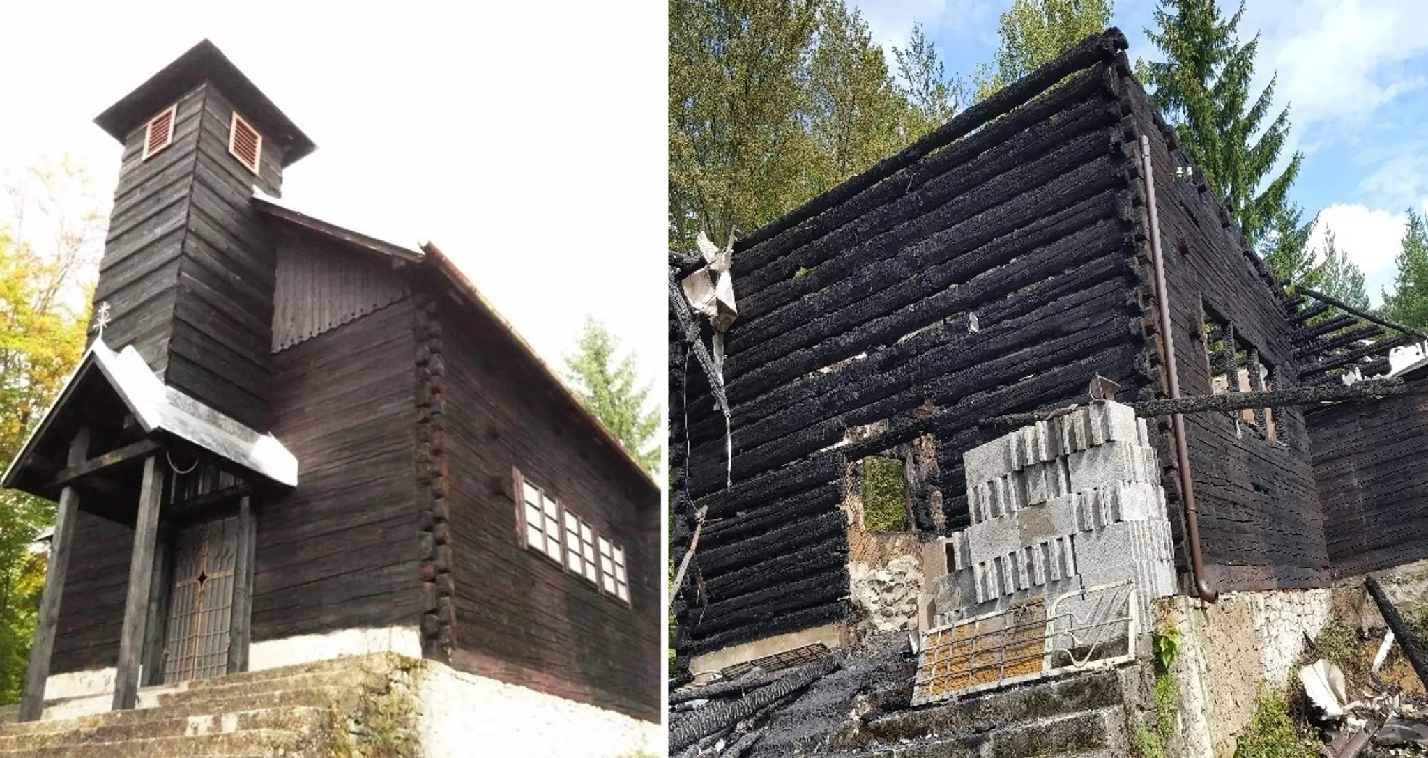 Drevený kostolík v Hornej Maríkovej 