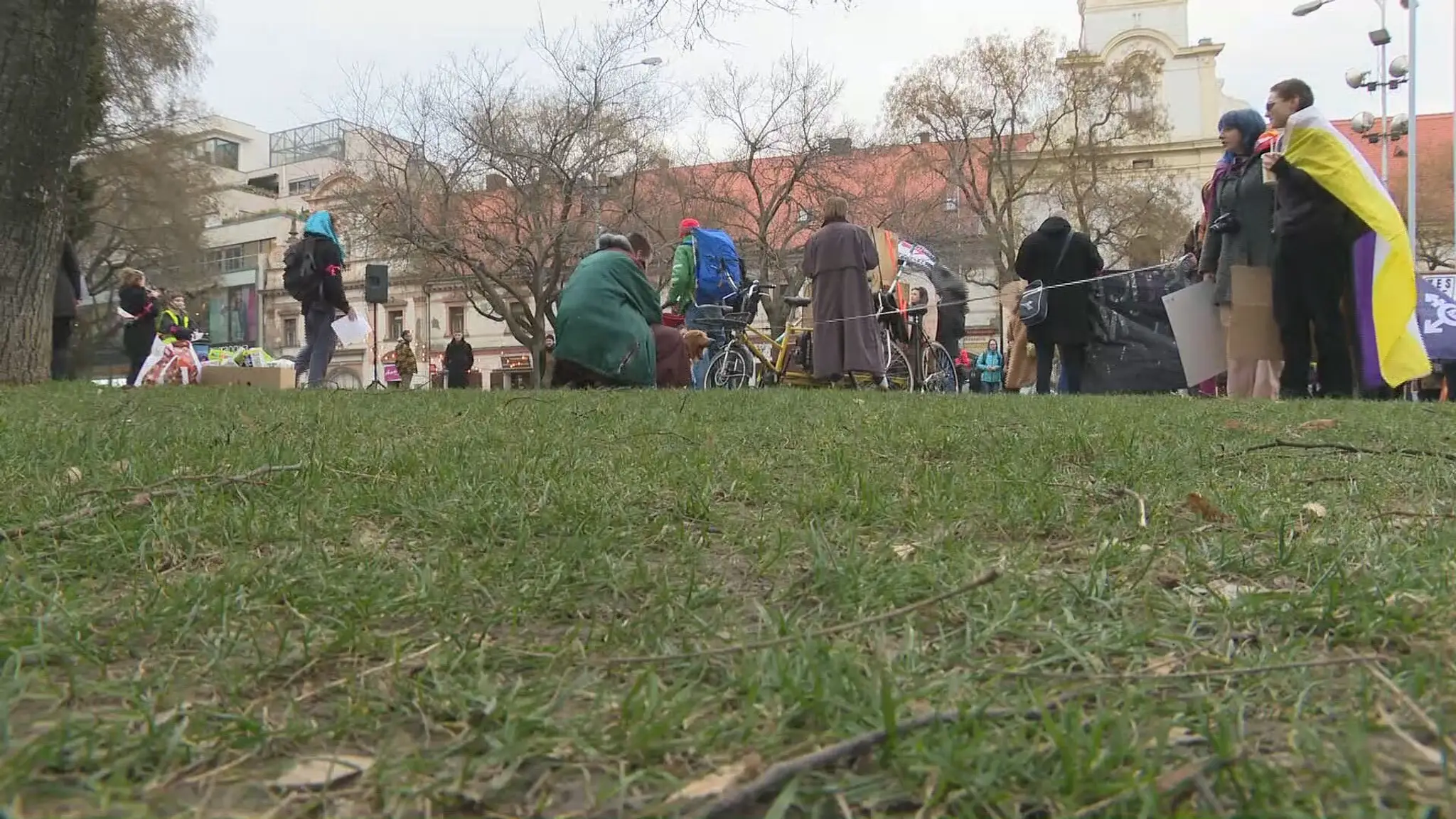 Demonštrácia na Námestí SNP.