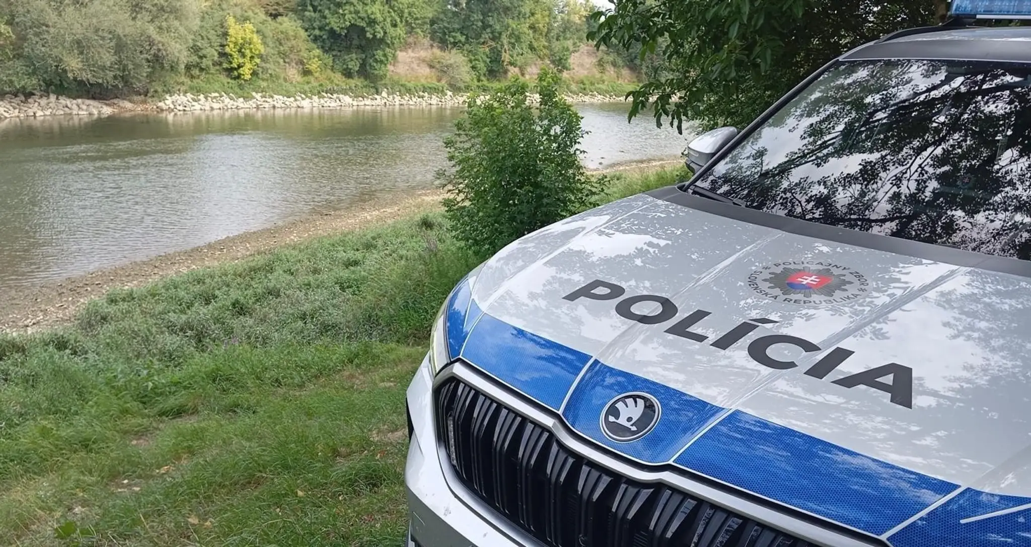 Polícia na mieste nešťastia.