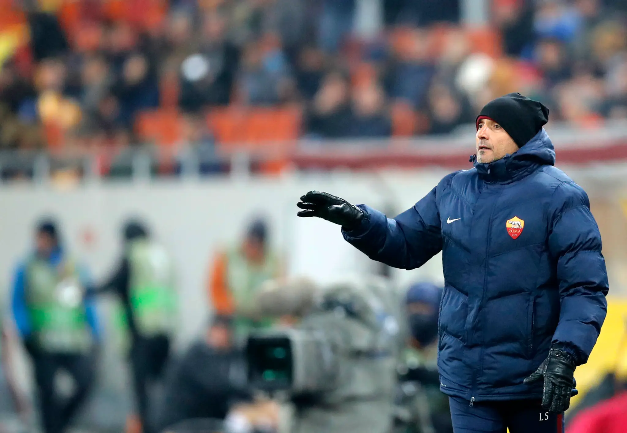 Kouč AS Rím Luciano Spalletti počas duelu EL na pôde Astrii Giurgiu.