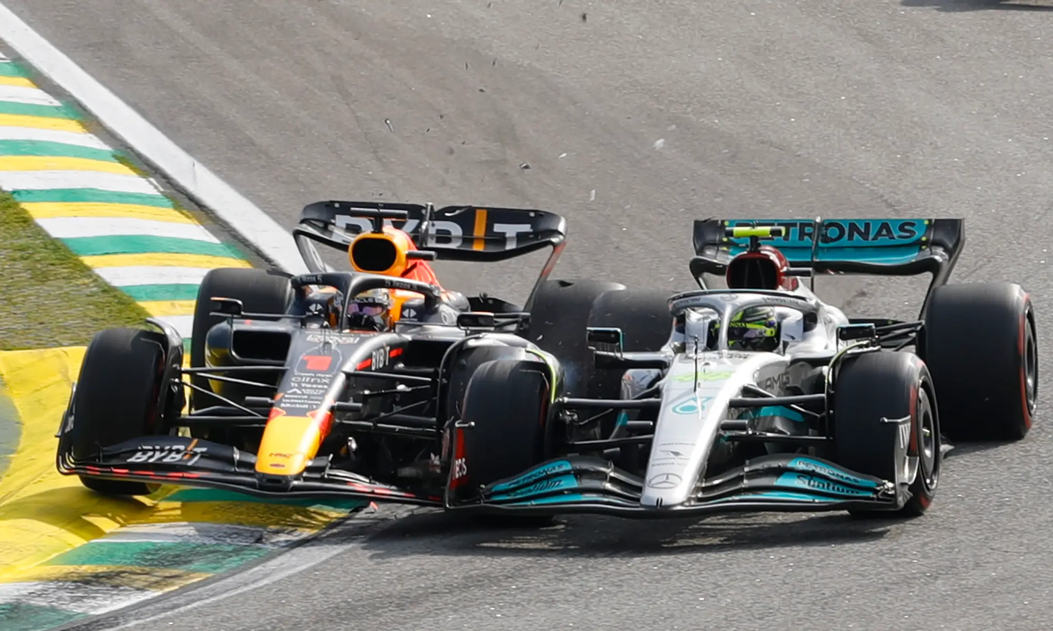 Lewis Hamilton na veľkej cene Brazílie.