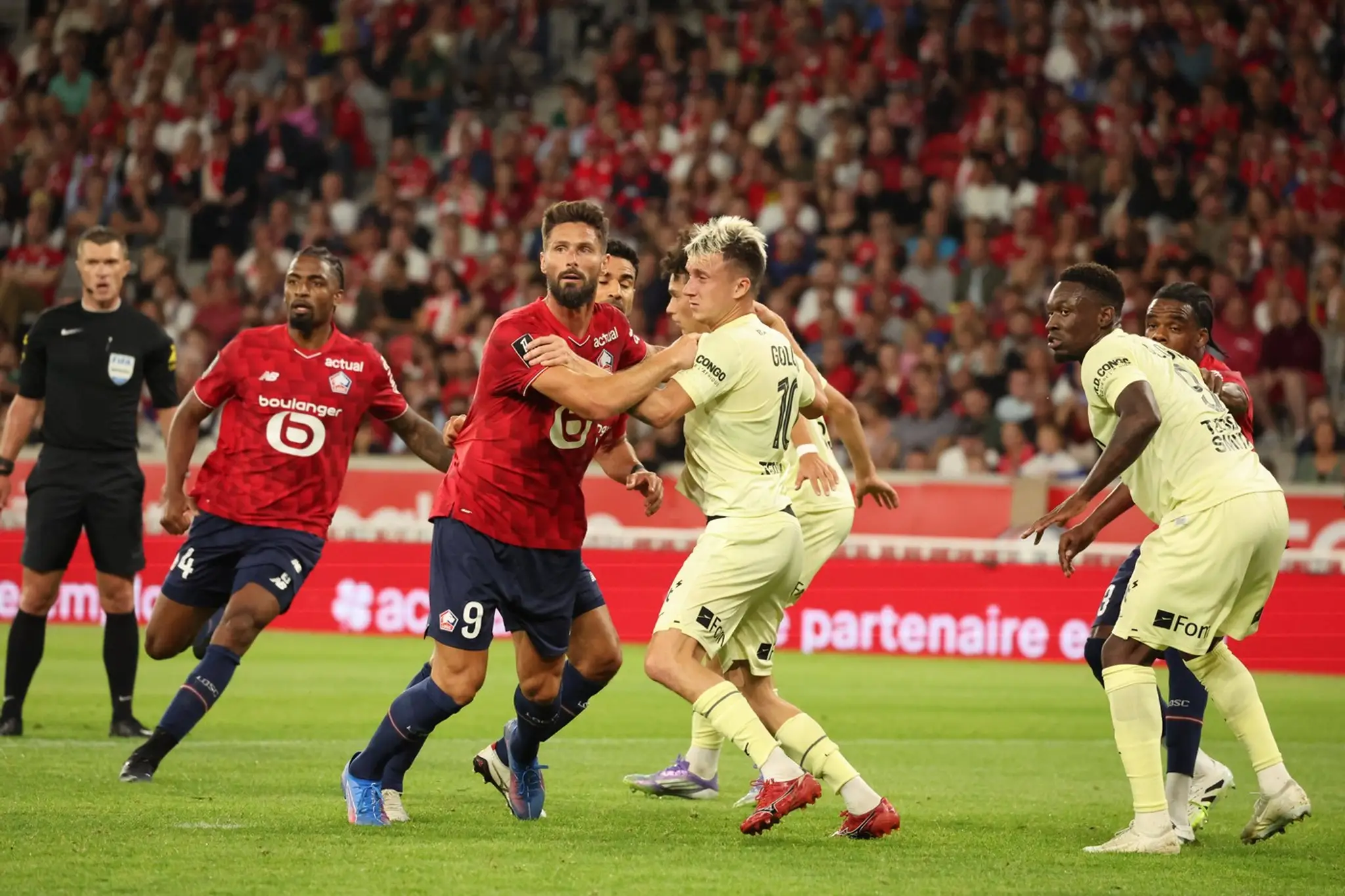 Snímka zo zápasu Lille - Monaco