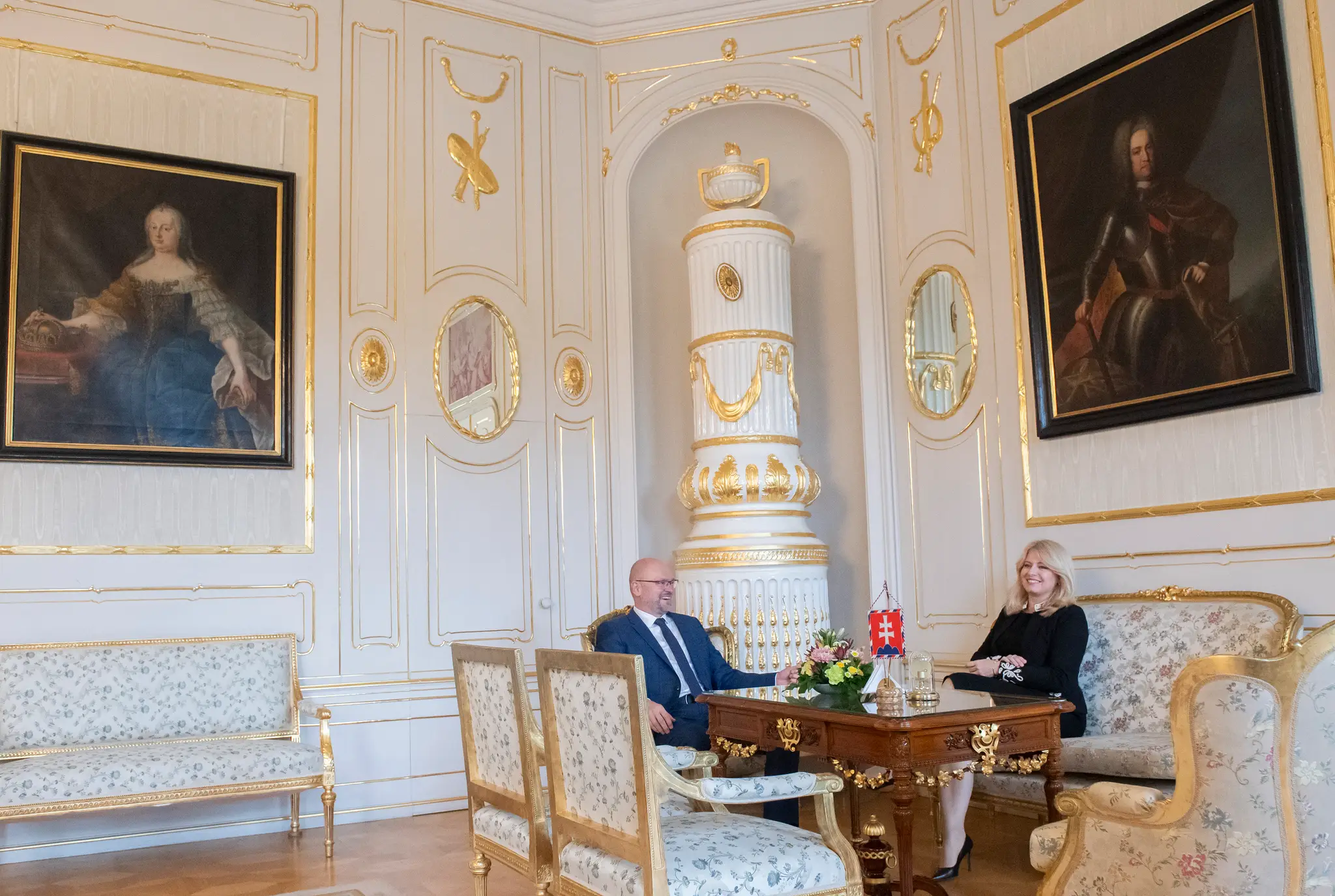 Prezidentka Zuzana Čaputová a predseda SaS Richard Sulík