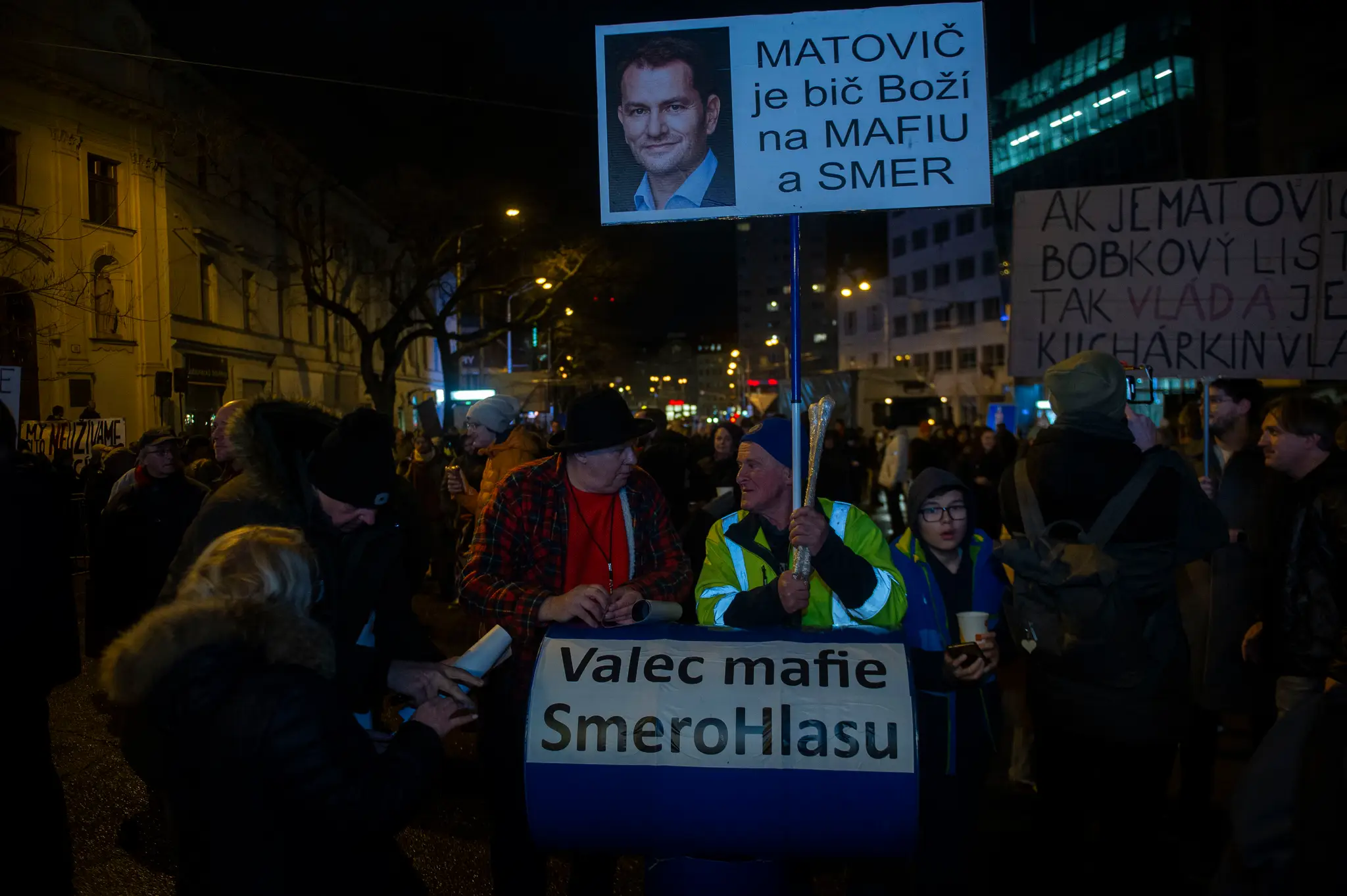 Protivládny protest v Bratislave.