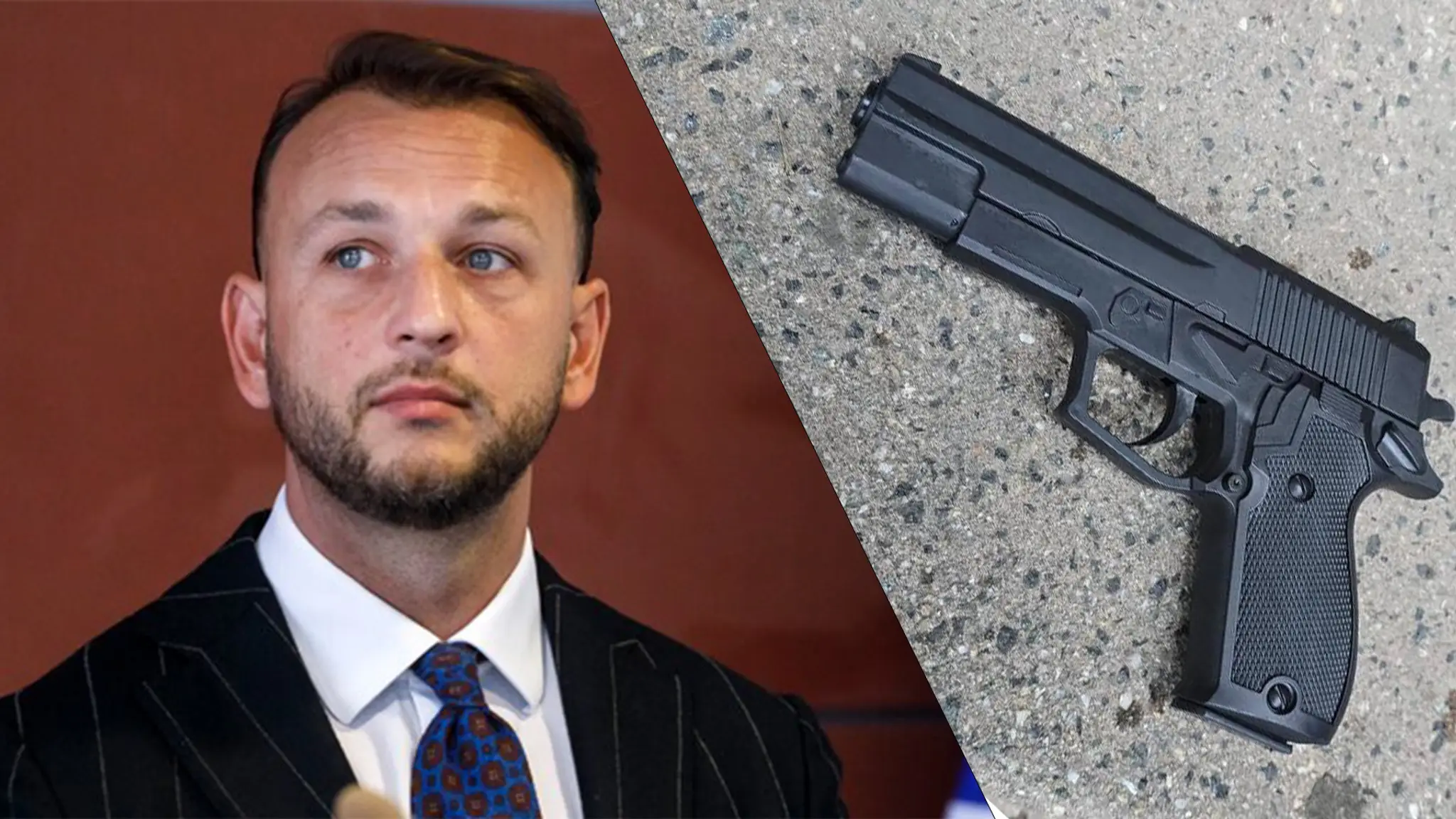 Na Matúša Šutaja Eštoka mierili na jarmoku atrapou zbrane