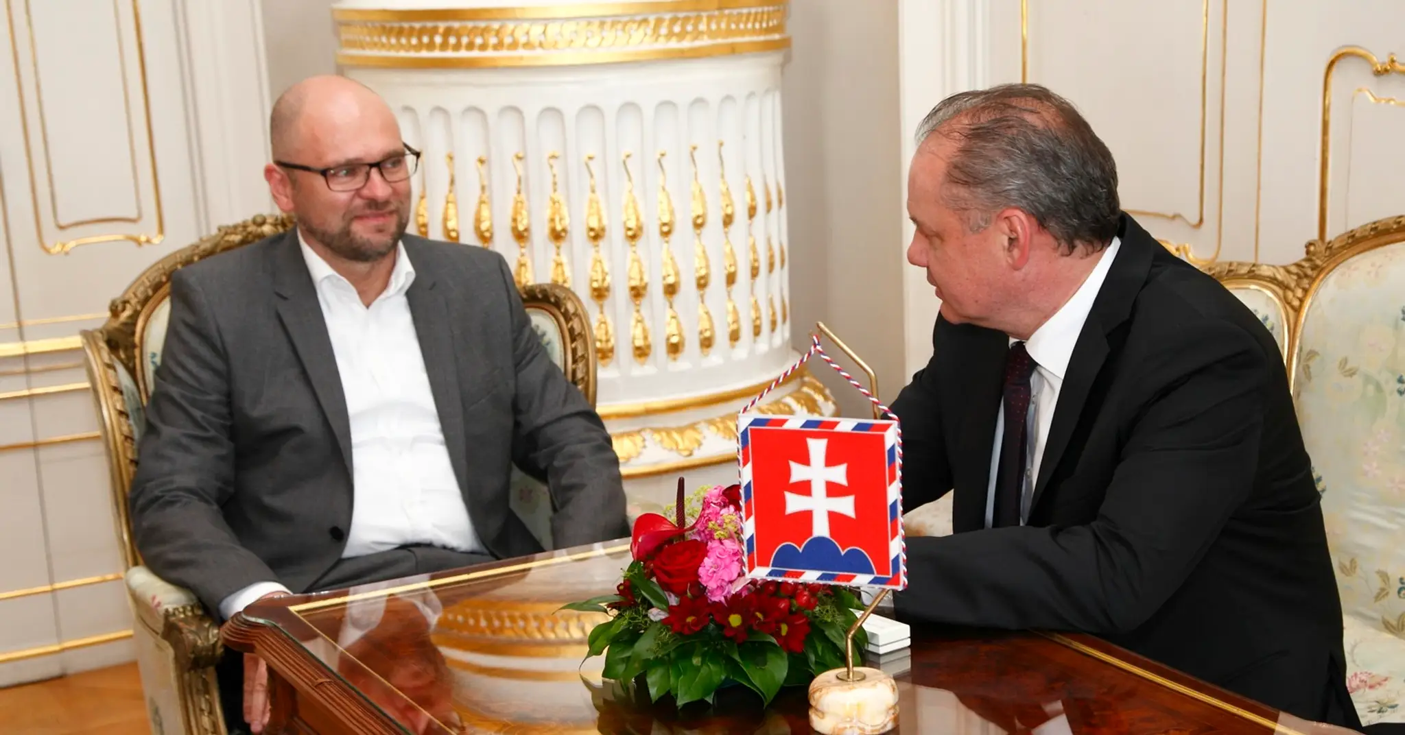 Richard Sulík a Andrej Kiska na archívnej snímke z roku 2016.