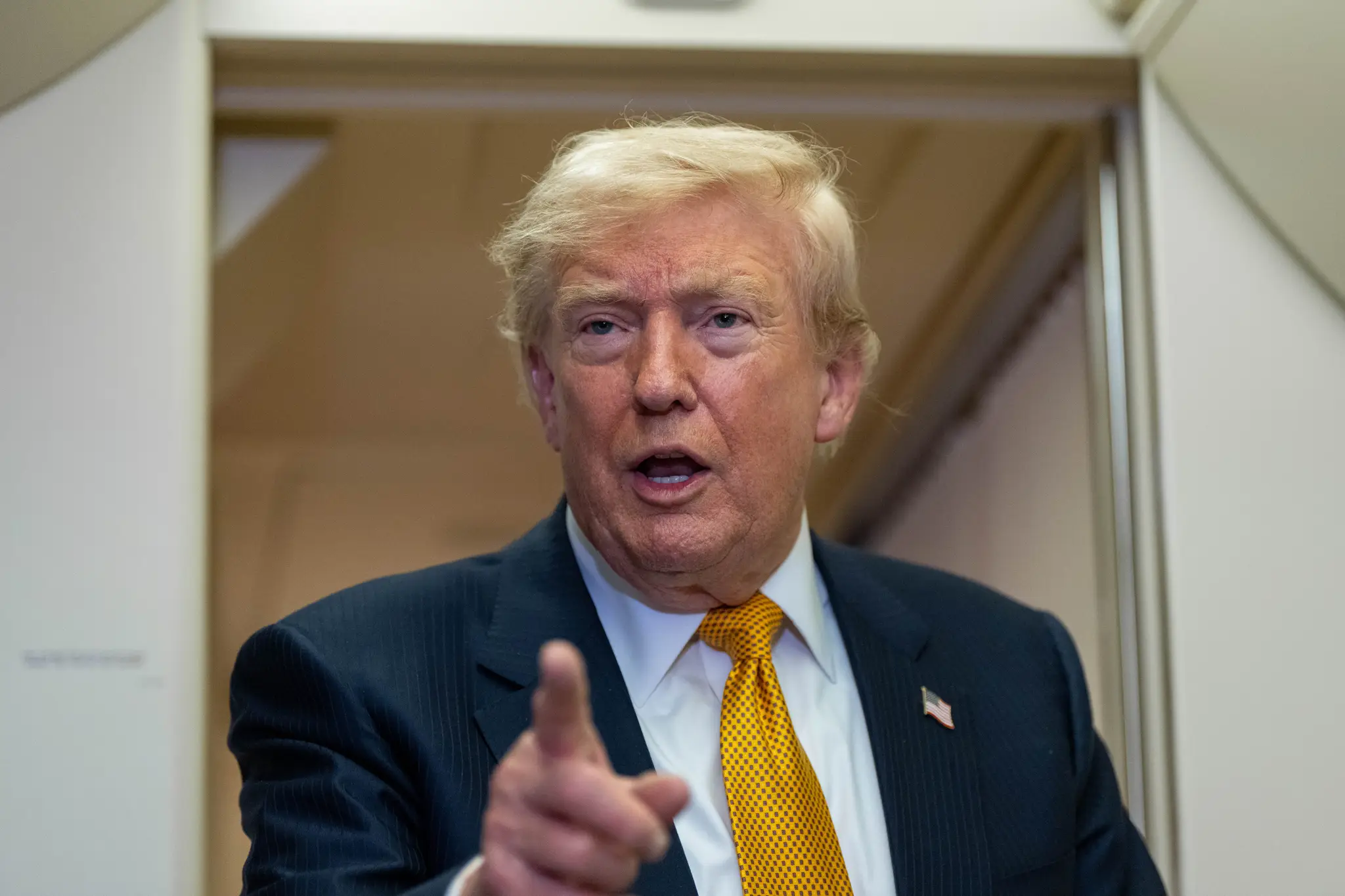 Donald Trump na palube nového Air Foce One 