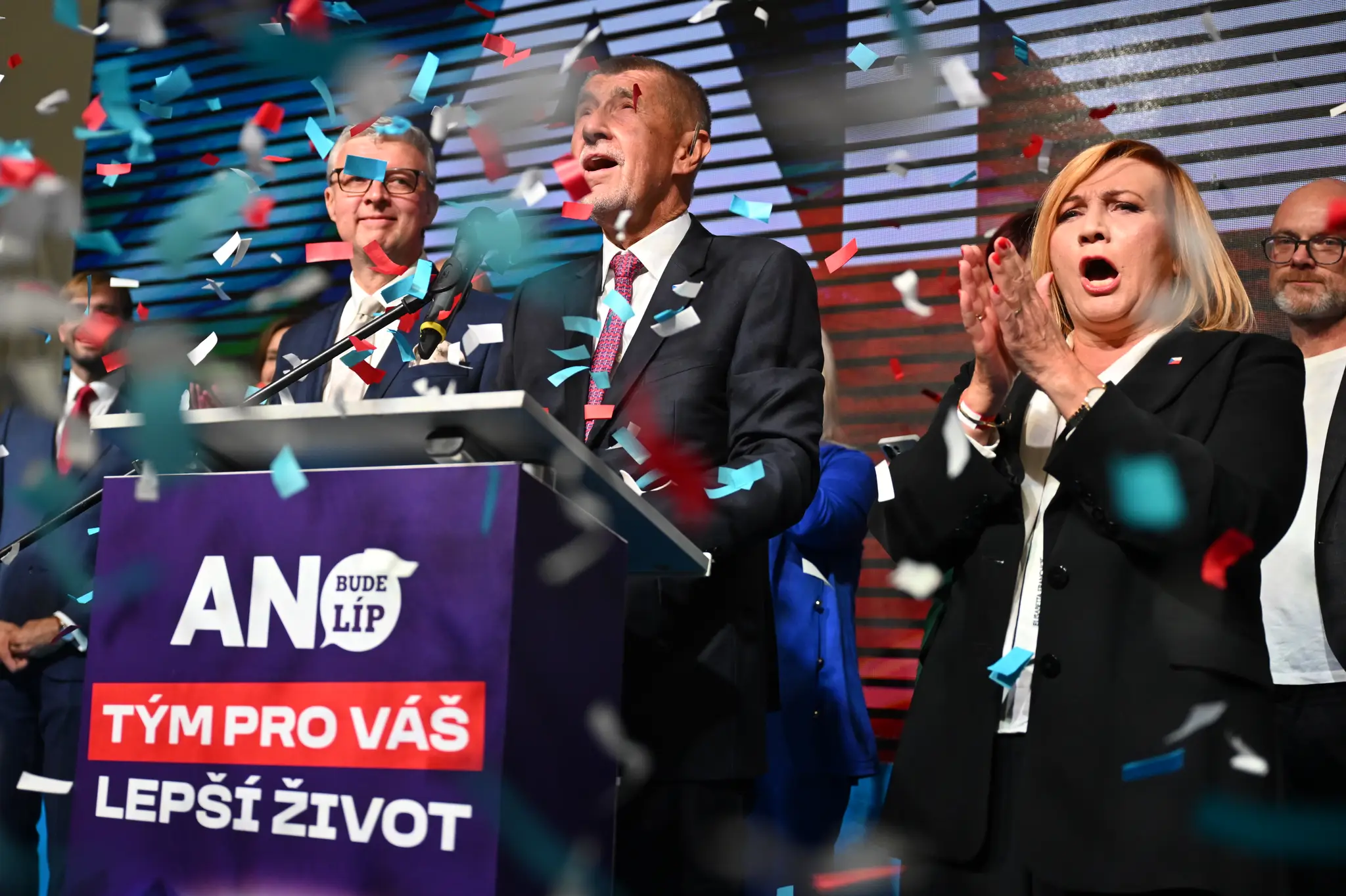 Andrej Babiš v centrále strany