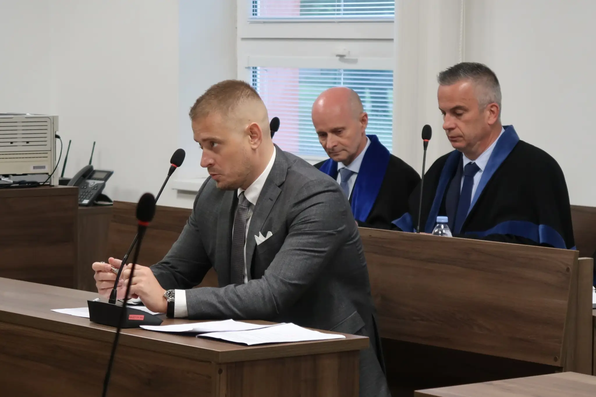 Na snímke podnikateľ Štefan Žiga počas pojednávania.