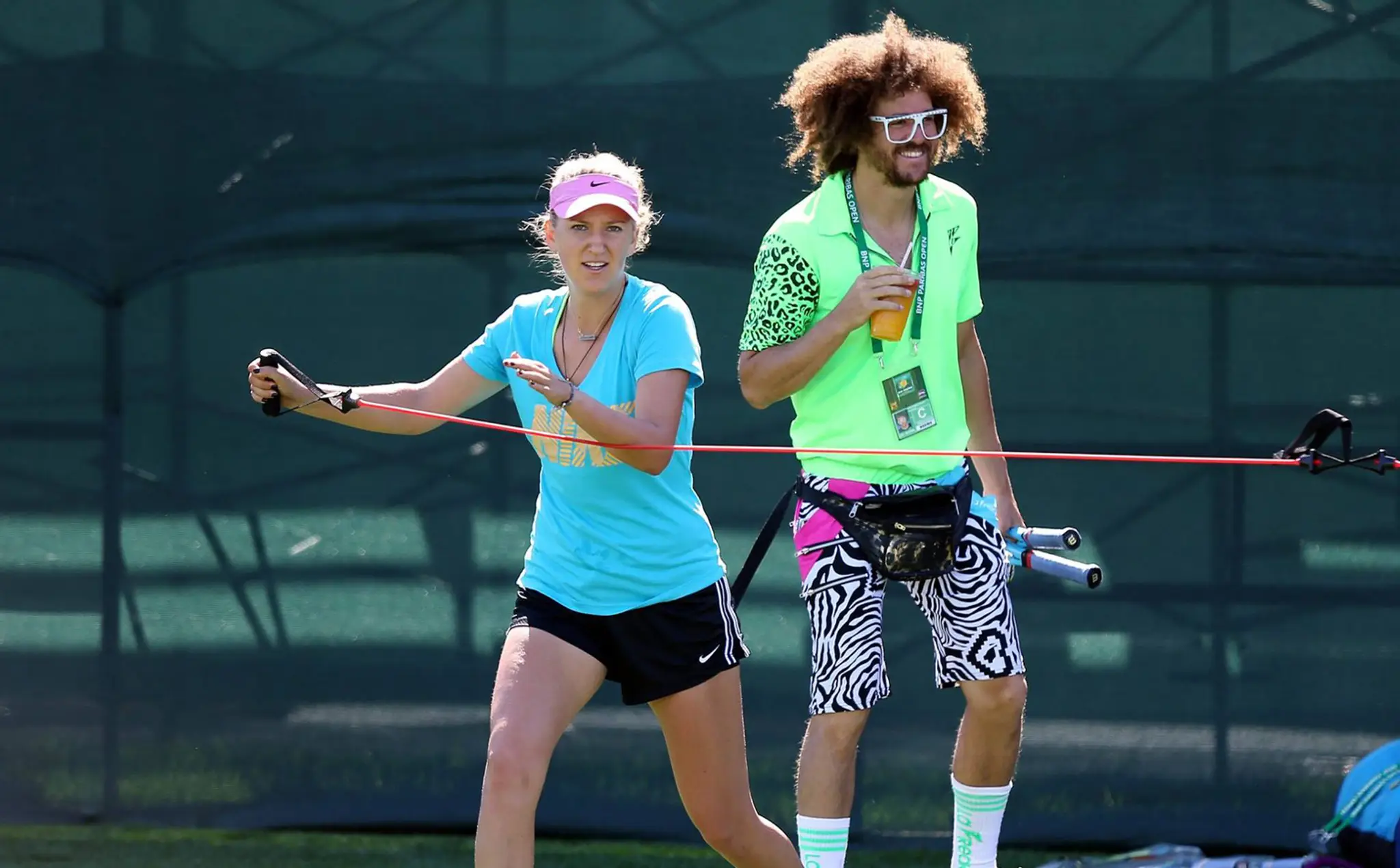Viktória Azarenková a rapper RedFoo 