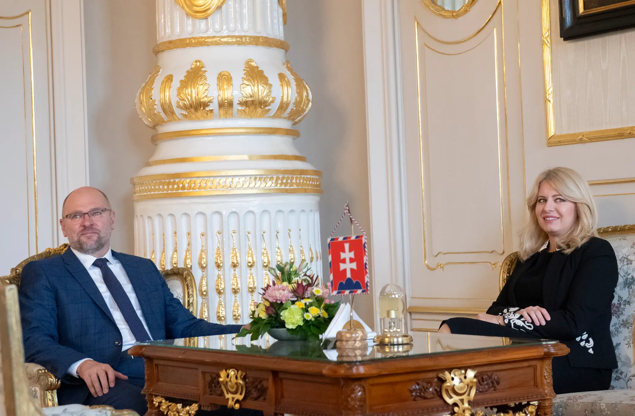 Prezidentka Zuzana Čaputová a predseda SaS Richard Sulík