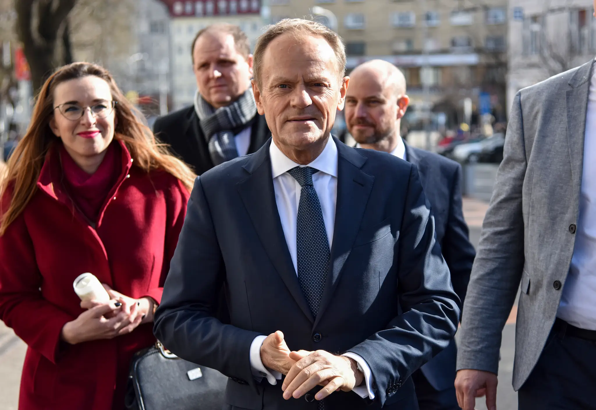 Na snímke predseda strany Občianska koalícia Donald Tusk