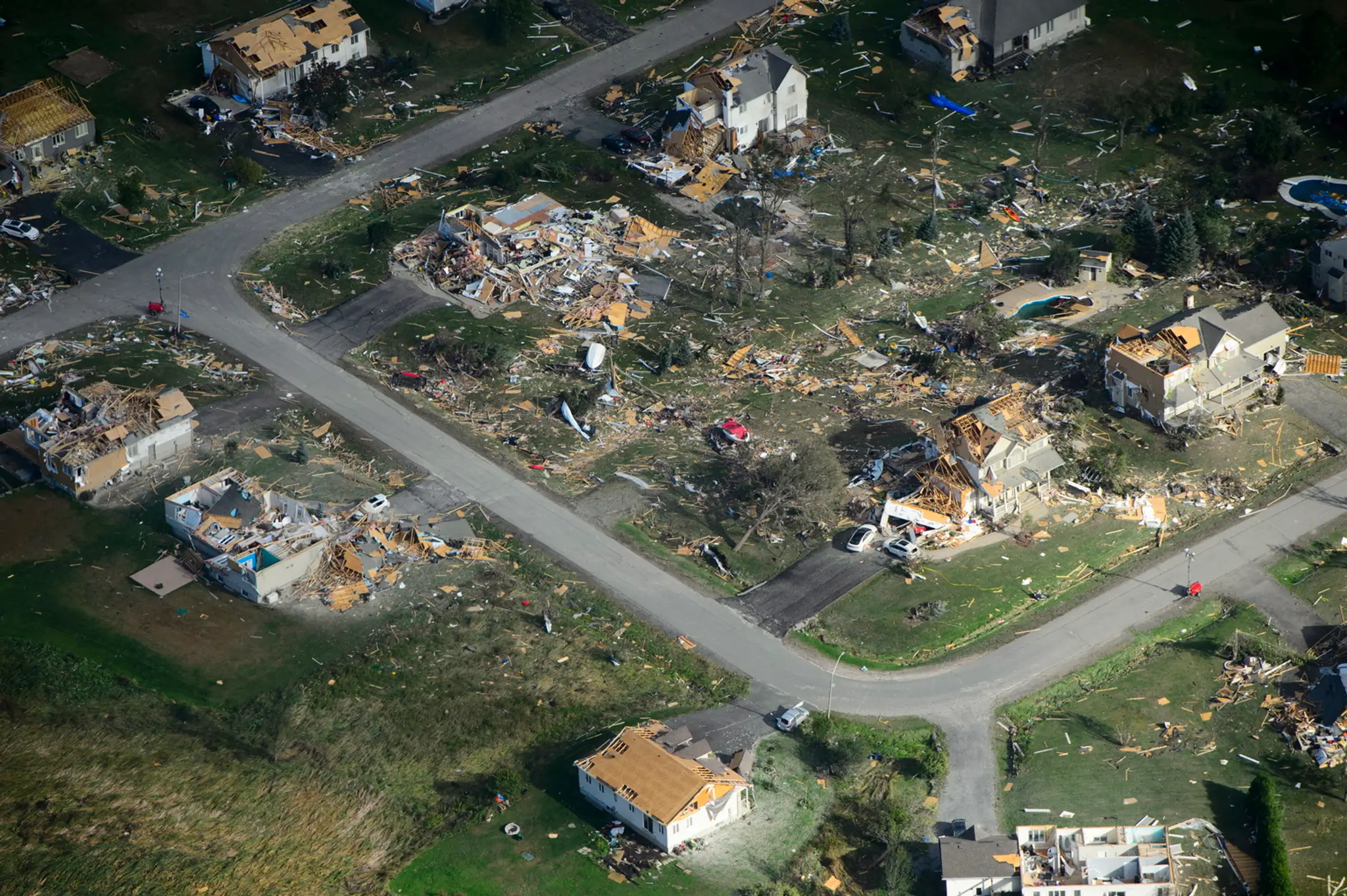 Tornádo ničilo domy v Ottawe.