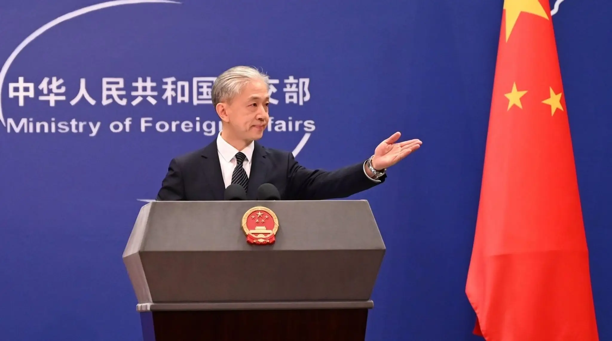Hovorca čínskeho ministerstva zahraničných vecí Wang Wen-pin.