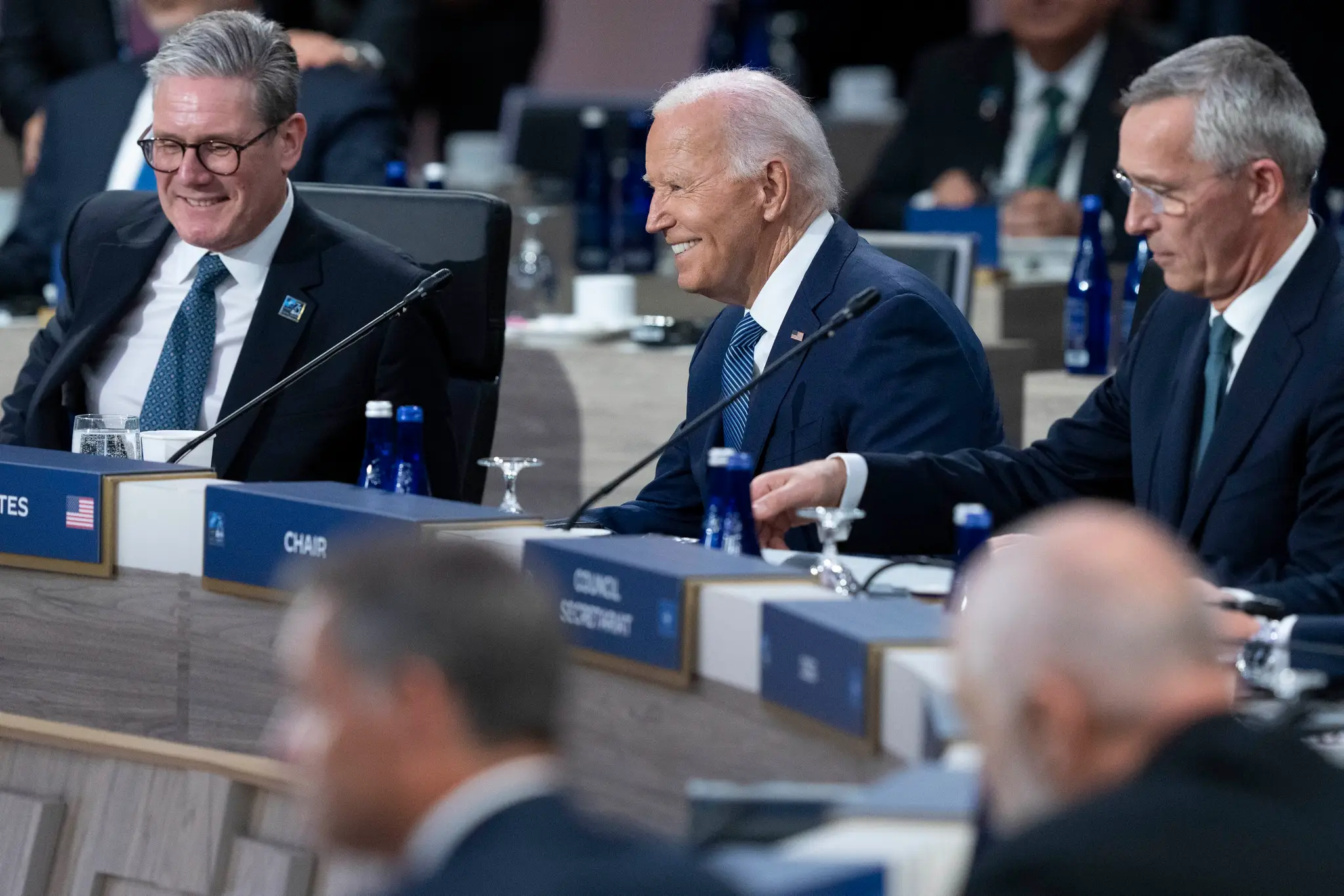 Na snímke prezident USA Joe Biden a generálny tajomník NATO Jens Stoltenberg.