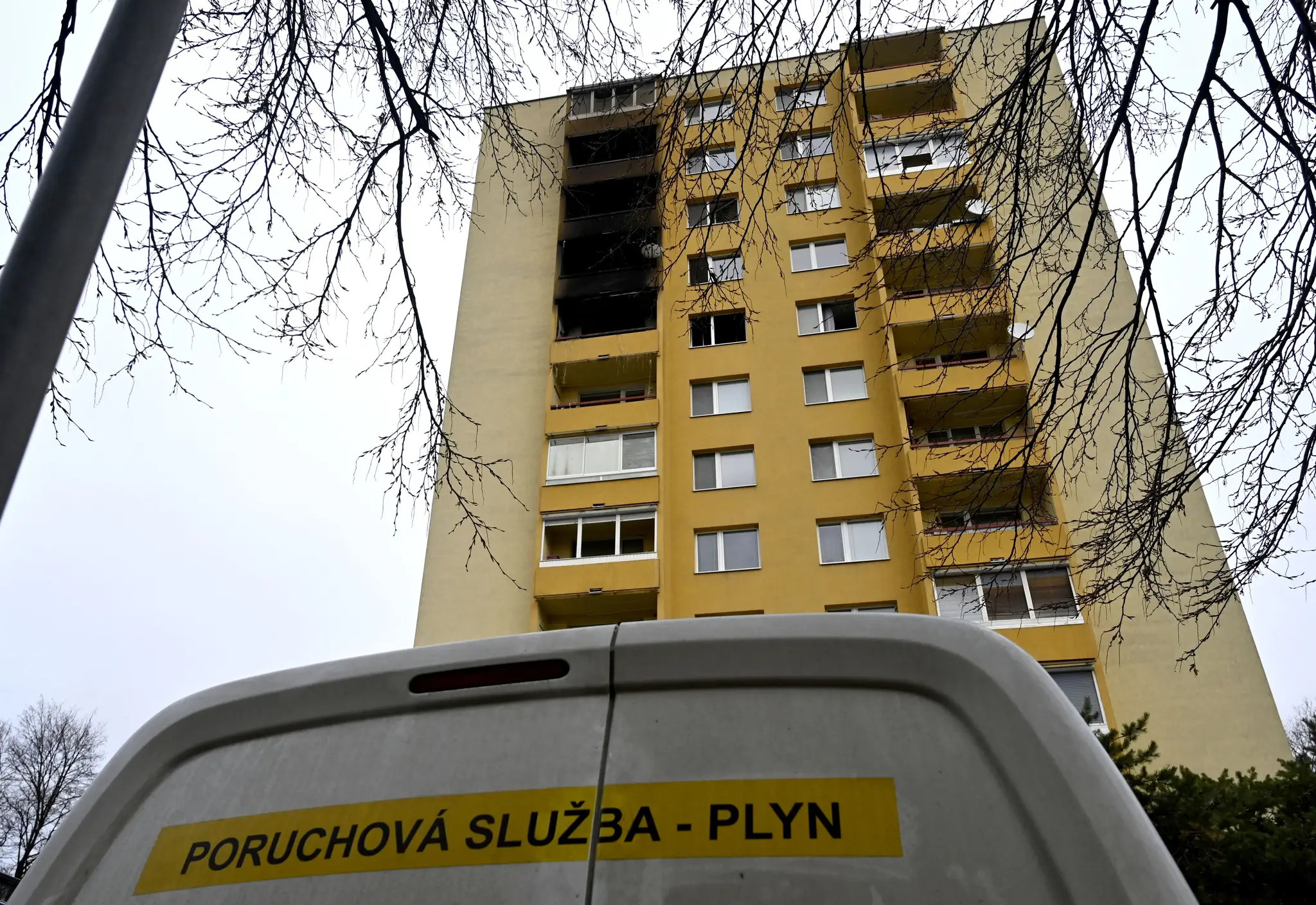 Požiar v bytovke v Prešove